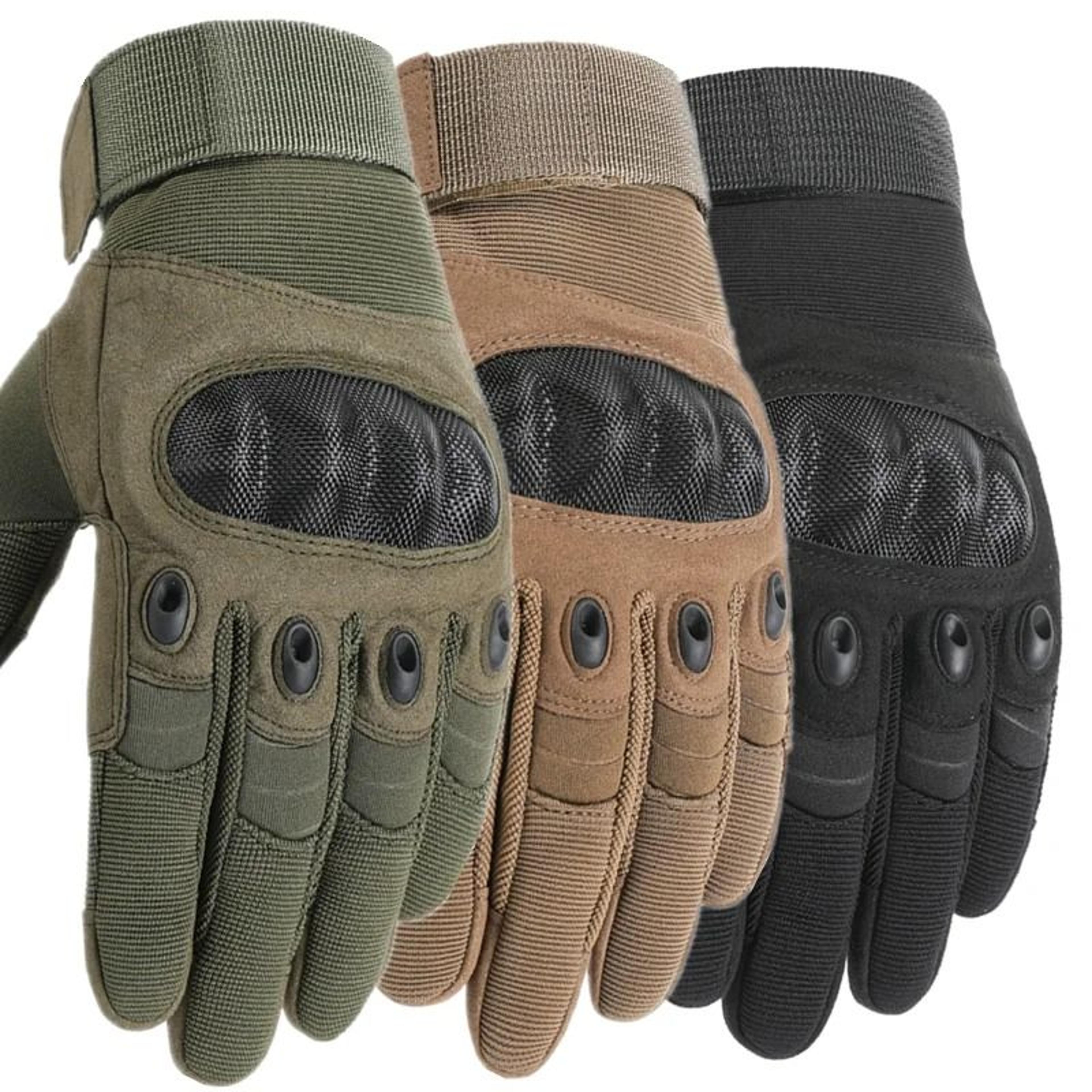 touch screen tactical gloves with hard knuckle protection