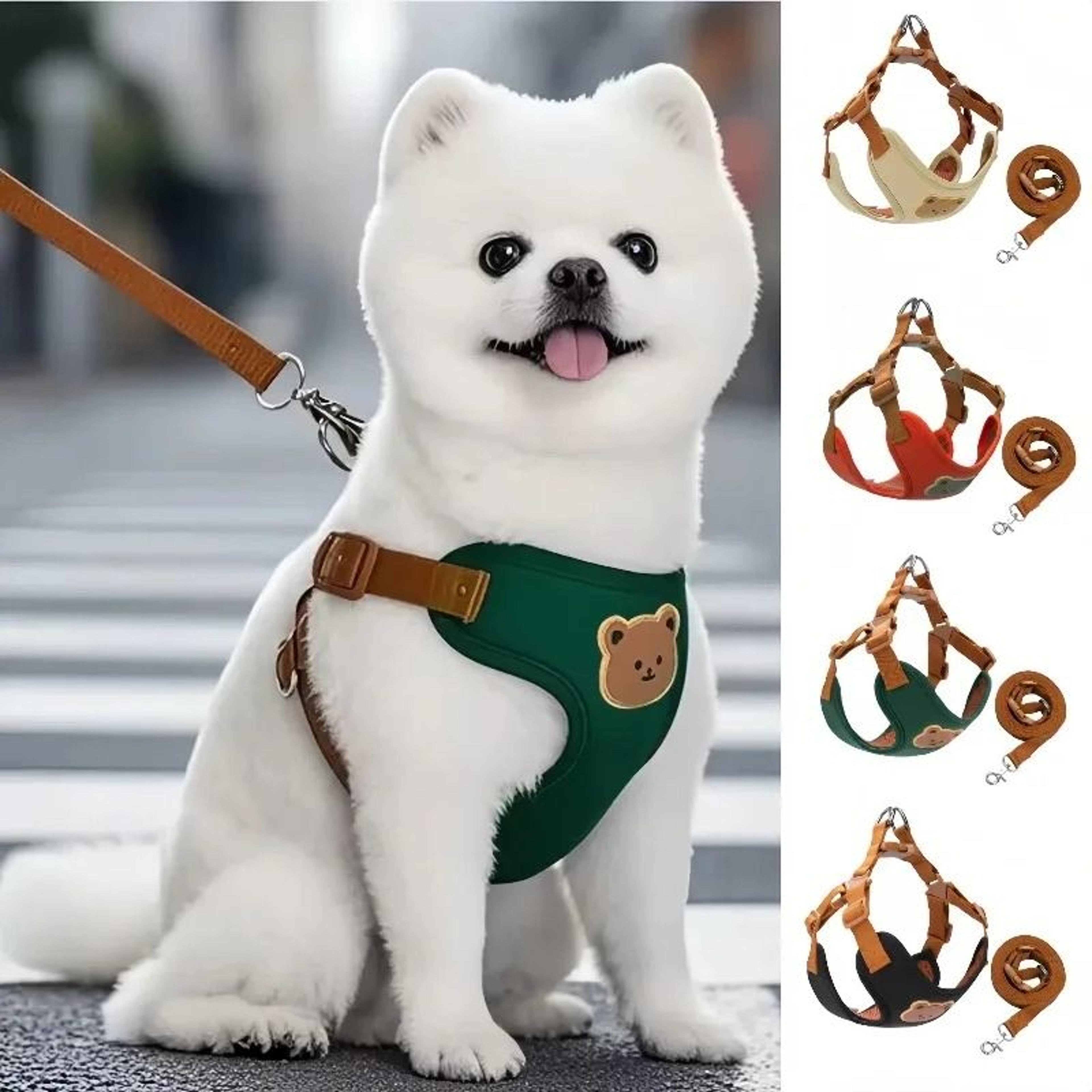 pet dog harness and leash set for small and medium pets