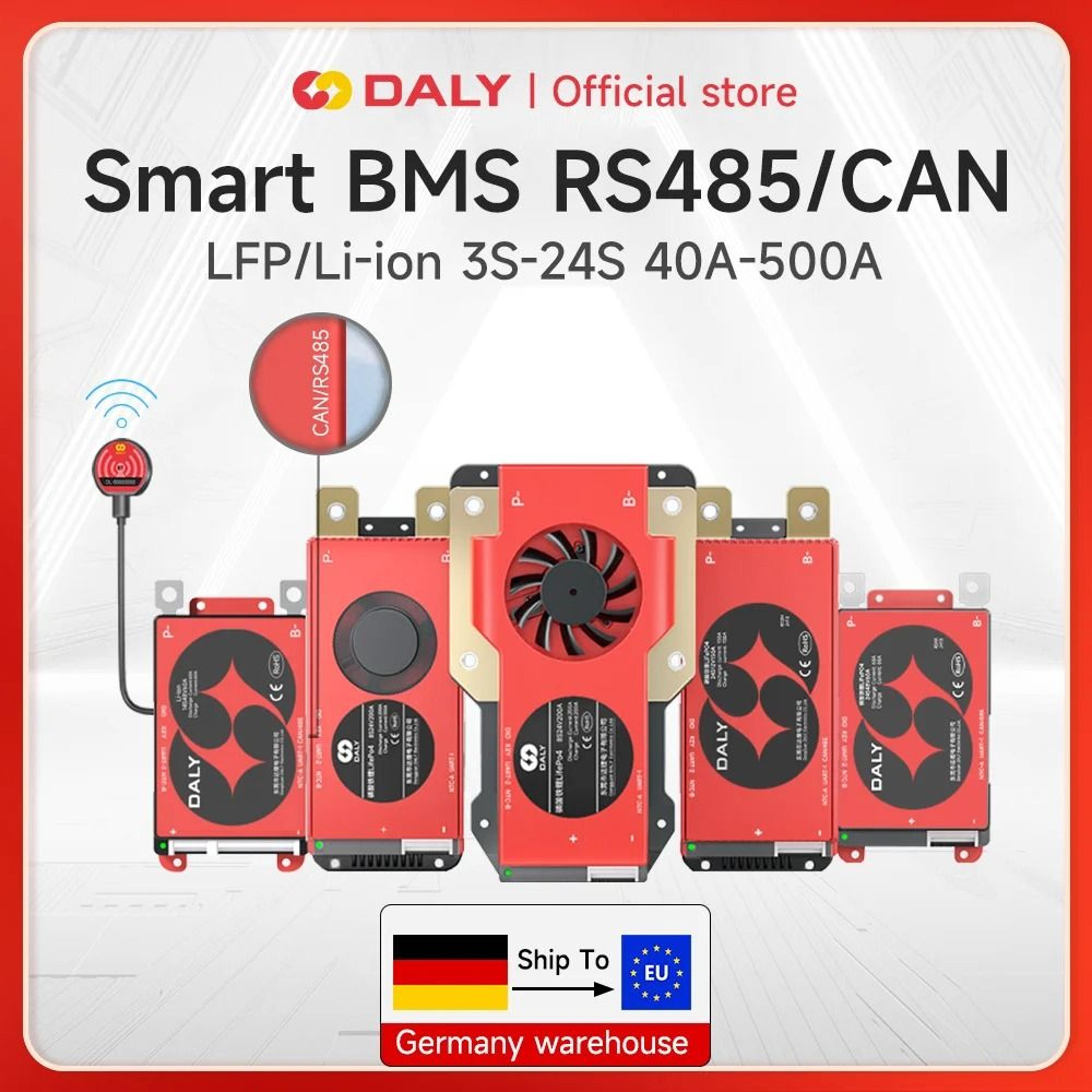 daly smart bms for lifepo4 and li ion battery packs