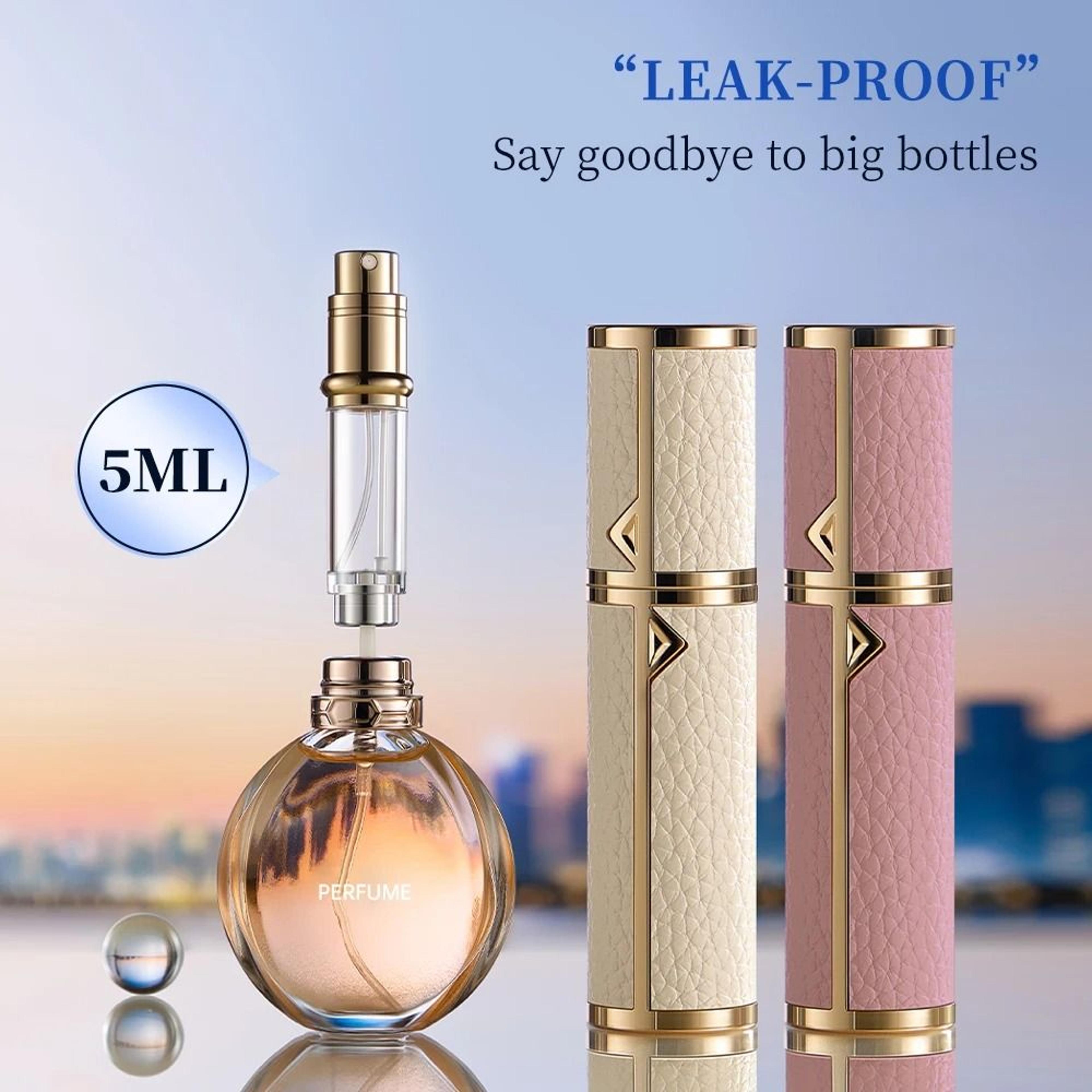 5ml pu leather mini perfume atomizer spray bottle
