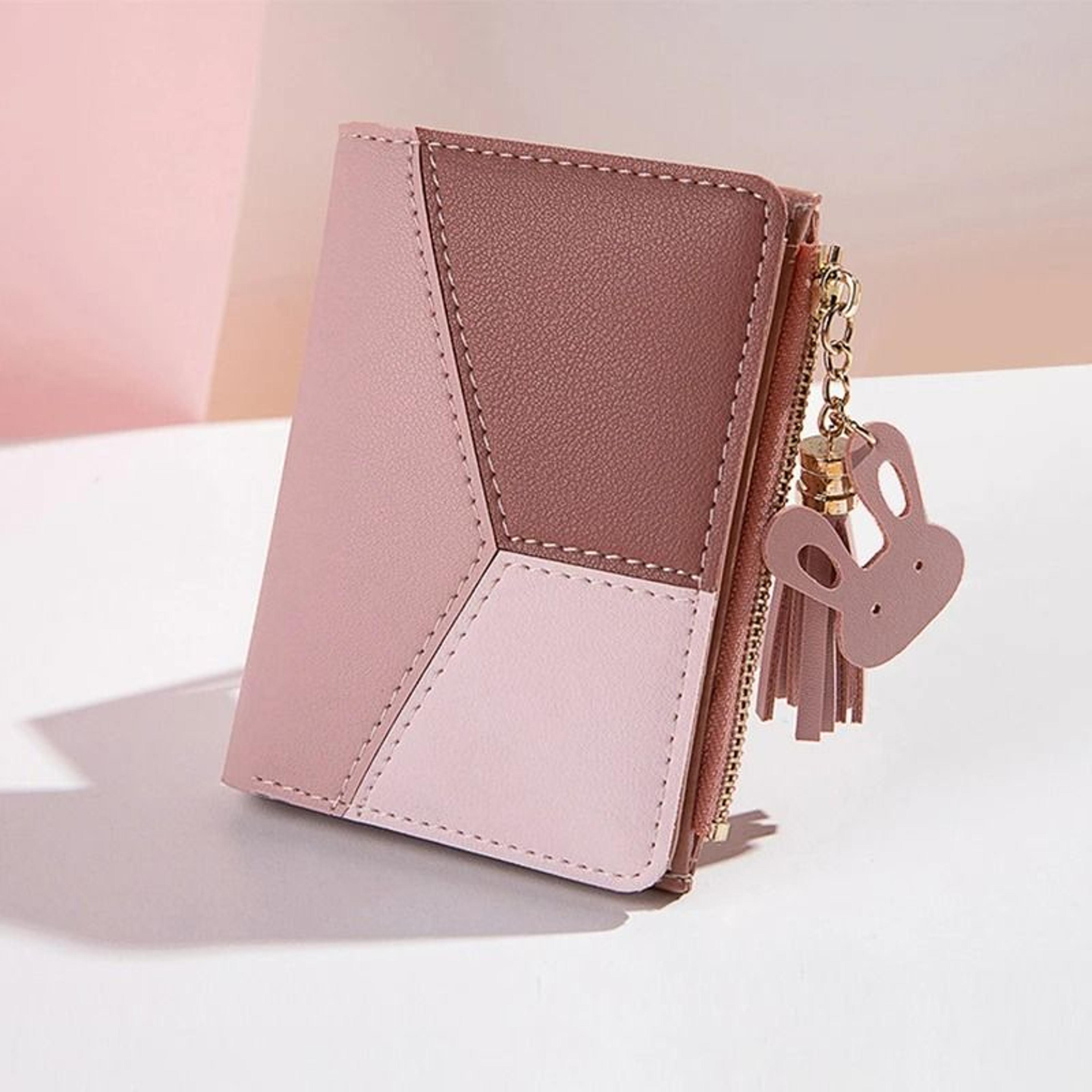 womens pu leather foldable wallet