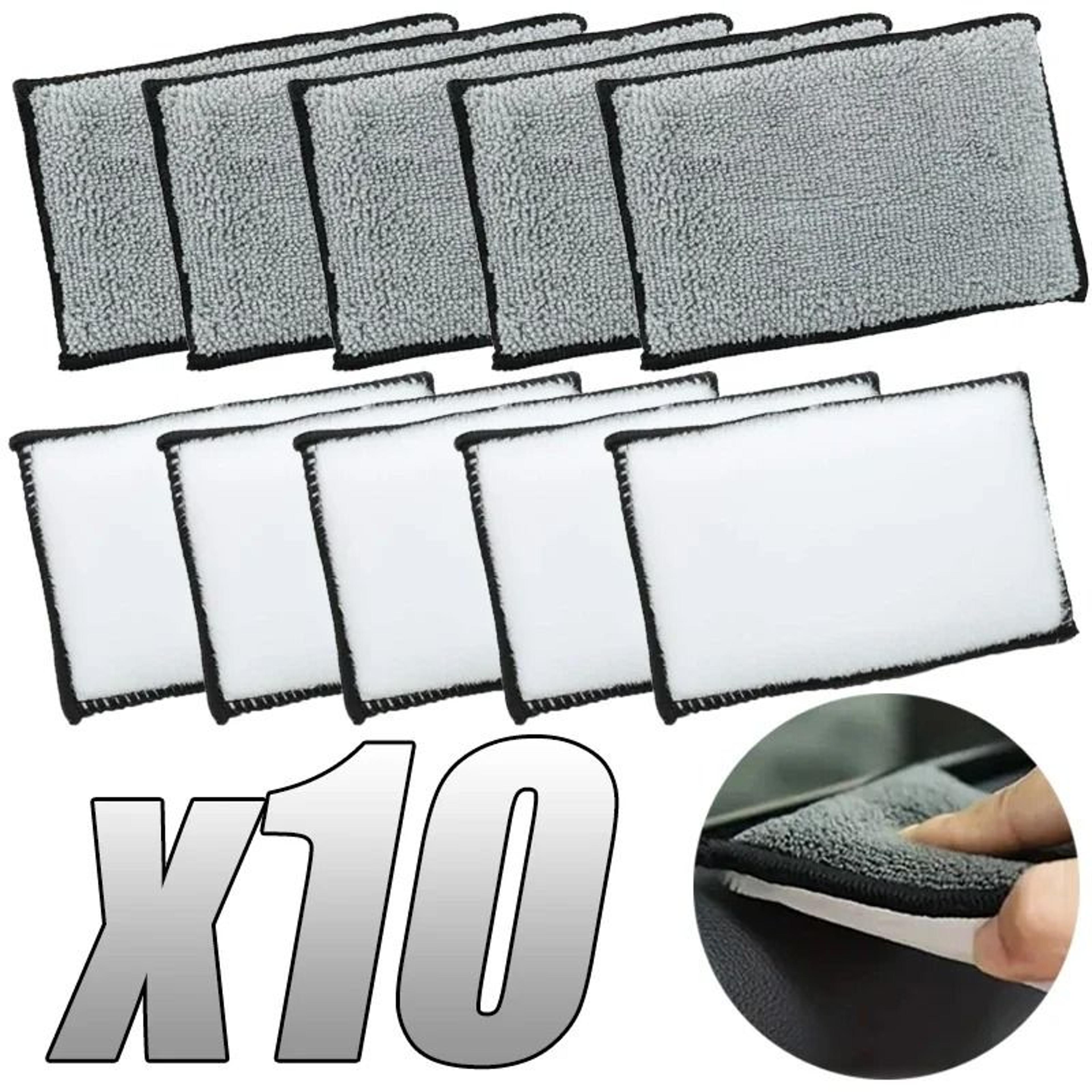 double side microfiber scrub sponge for auto detailing