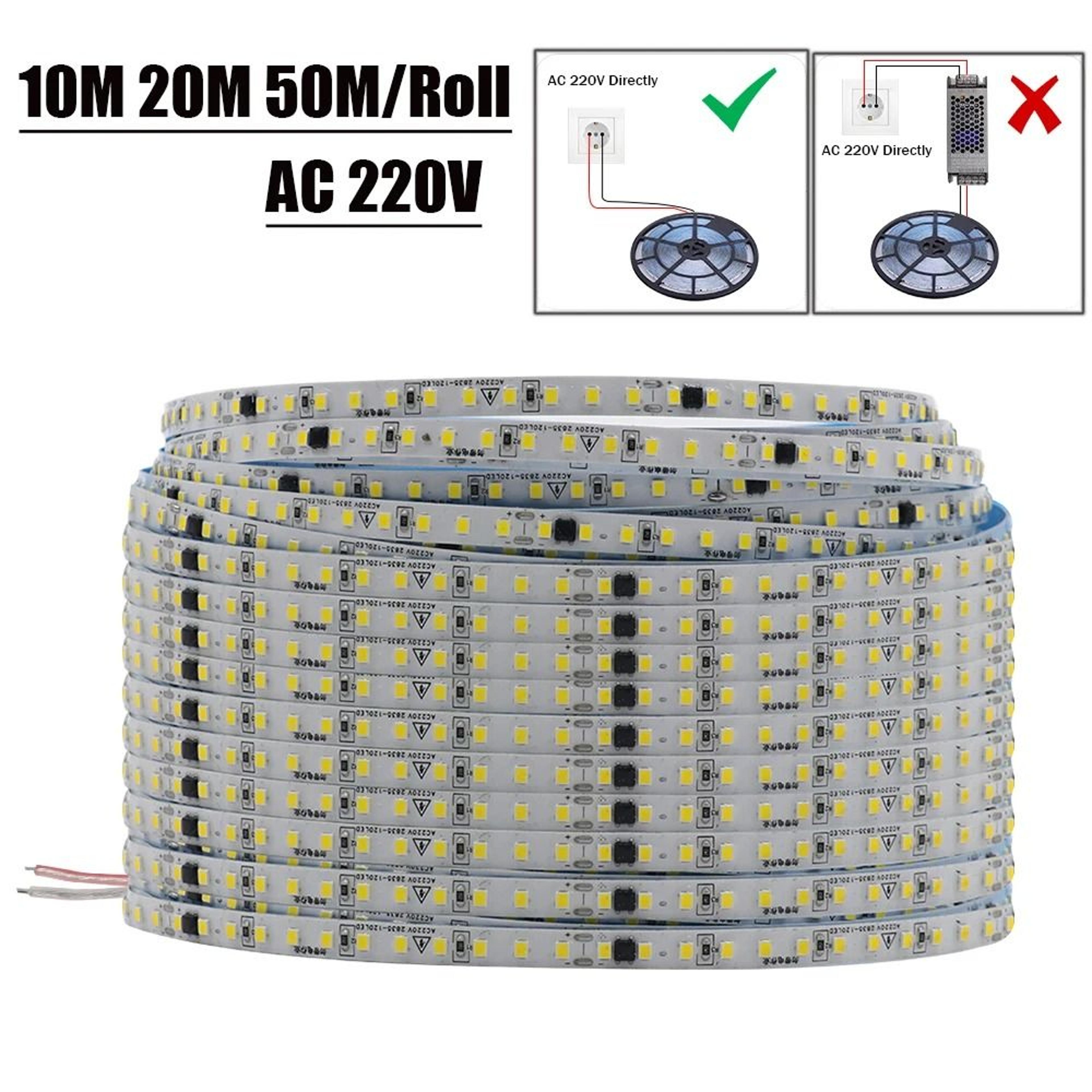 high voltage ac 220v led strip light ip44