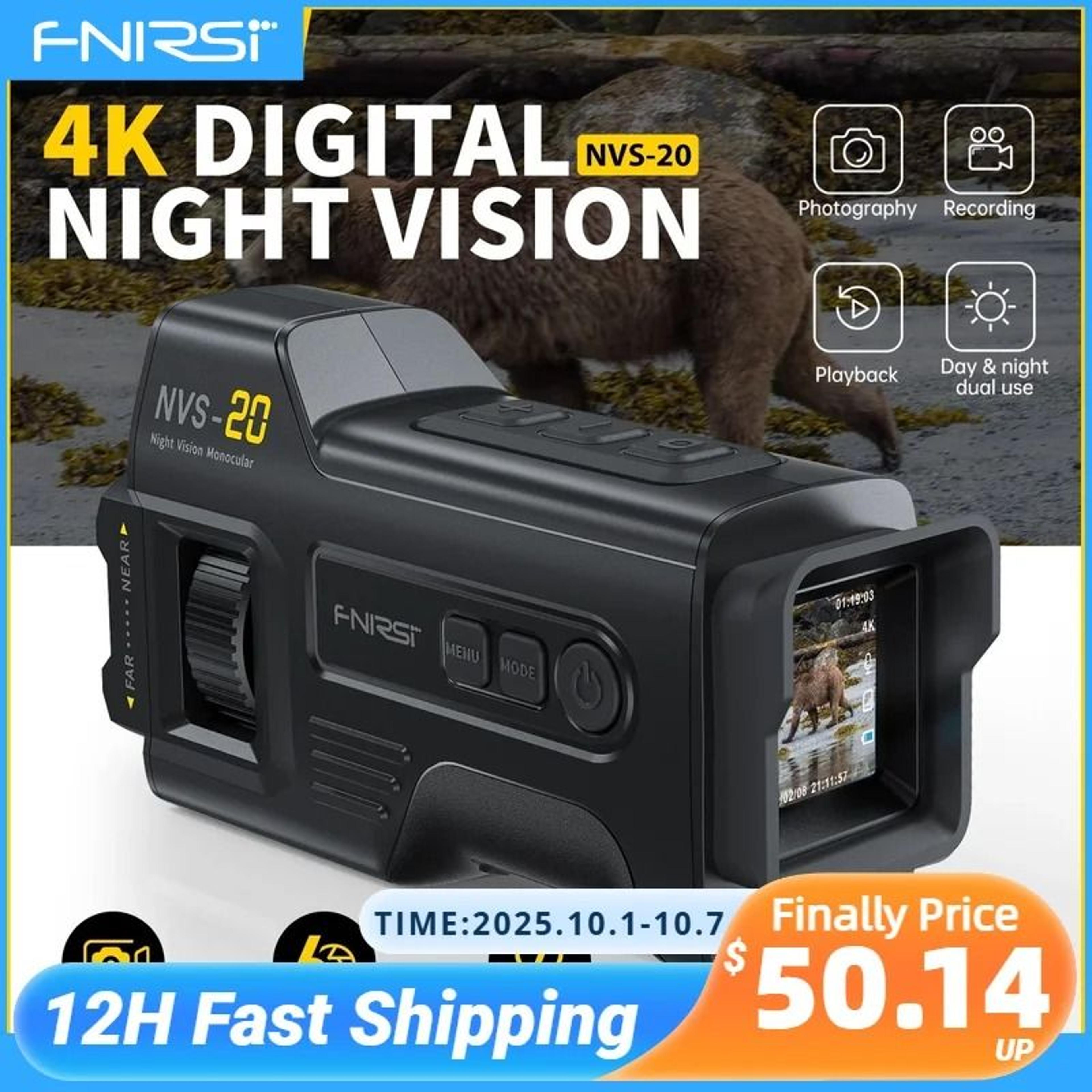 fnirsi nvs40 night vision 4k infrared binocular