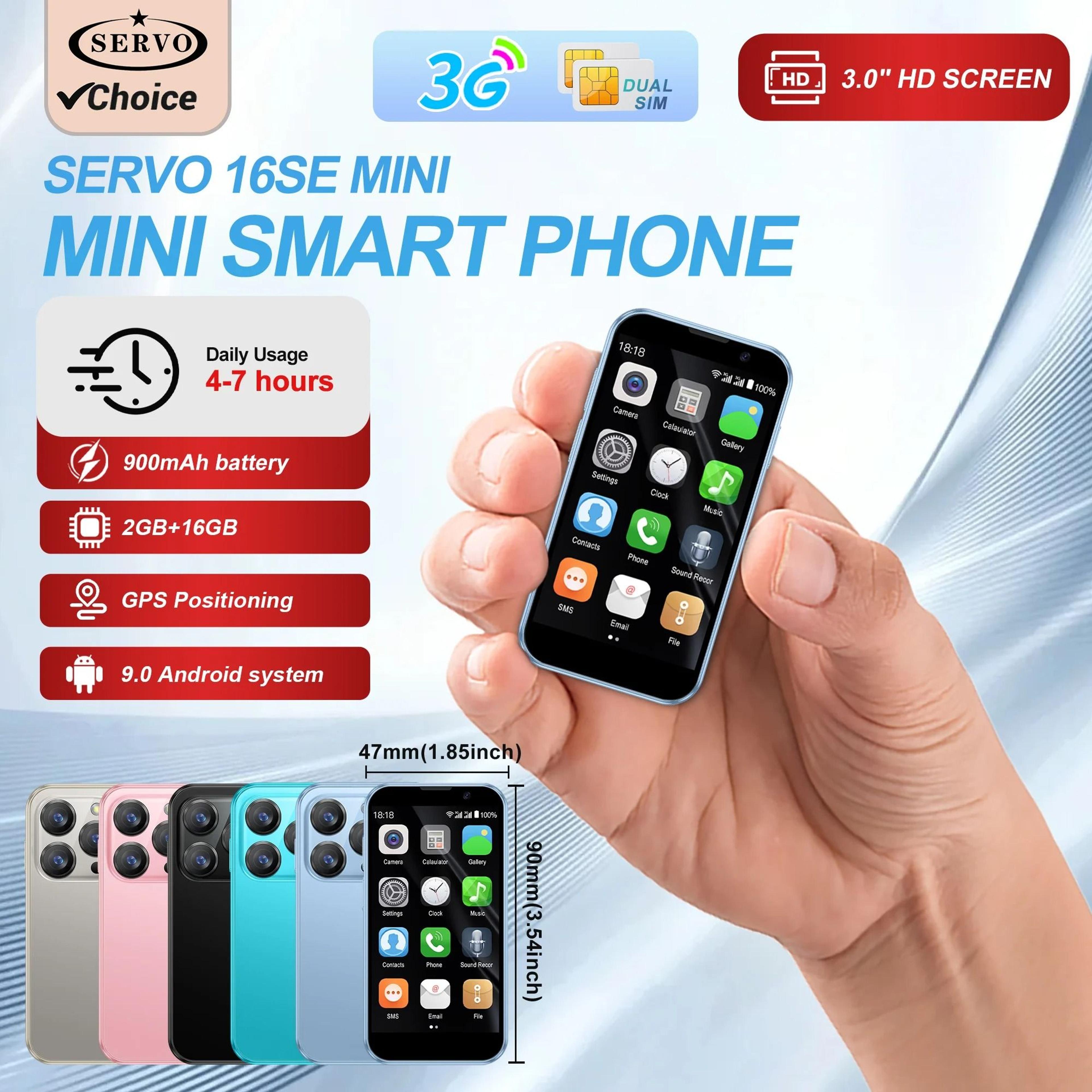 mini android smartphone 3g wcdma dual sim 2gb ram 16gb rom with 3 inch display