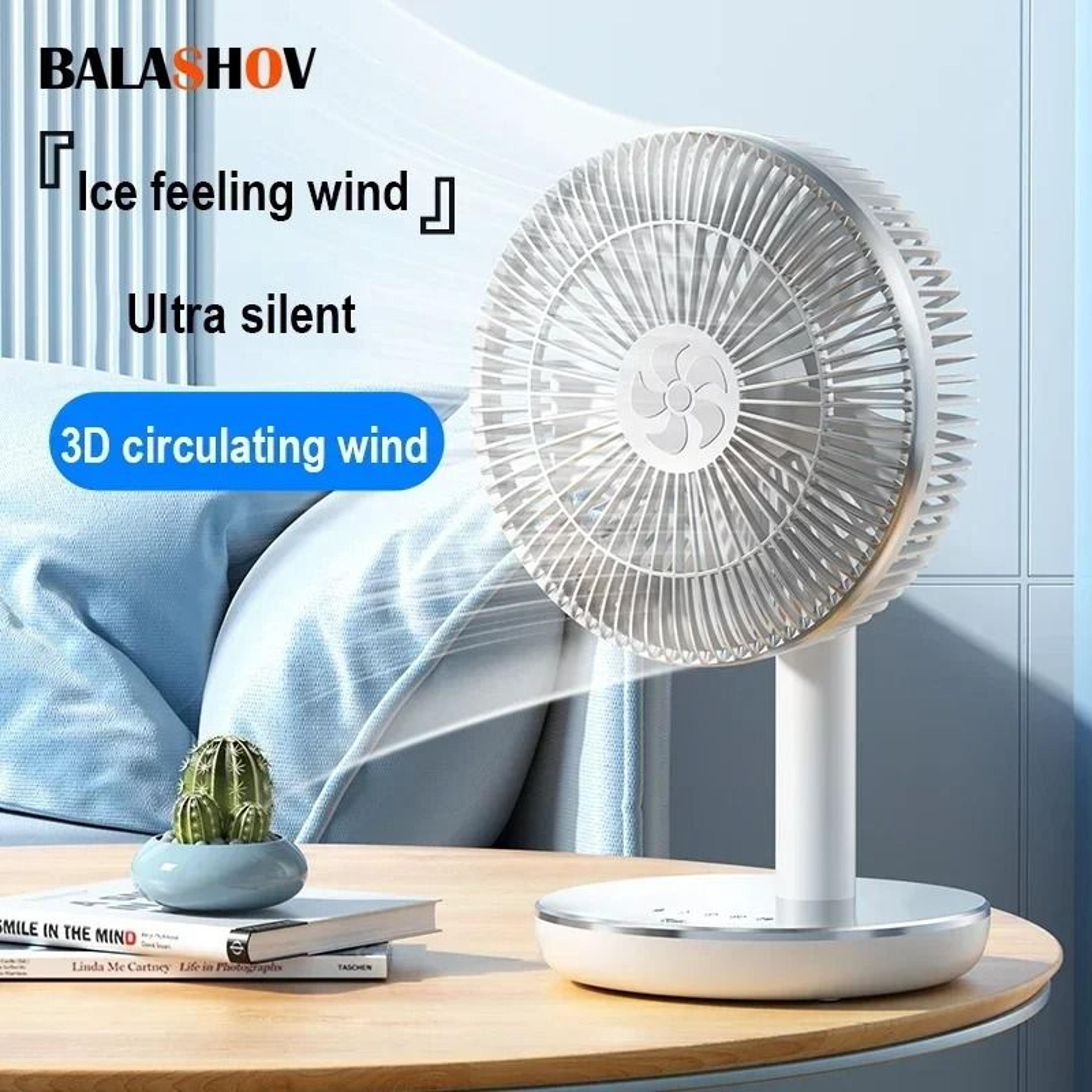 rechargeable 7200 mah portable desktop fan for home and office