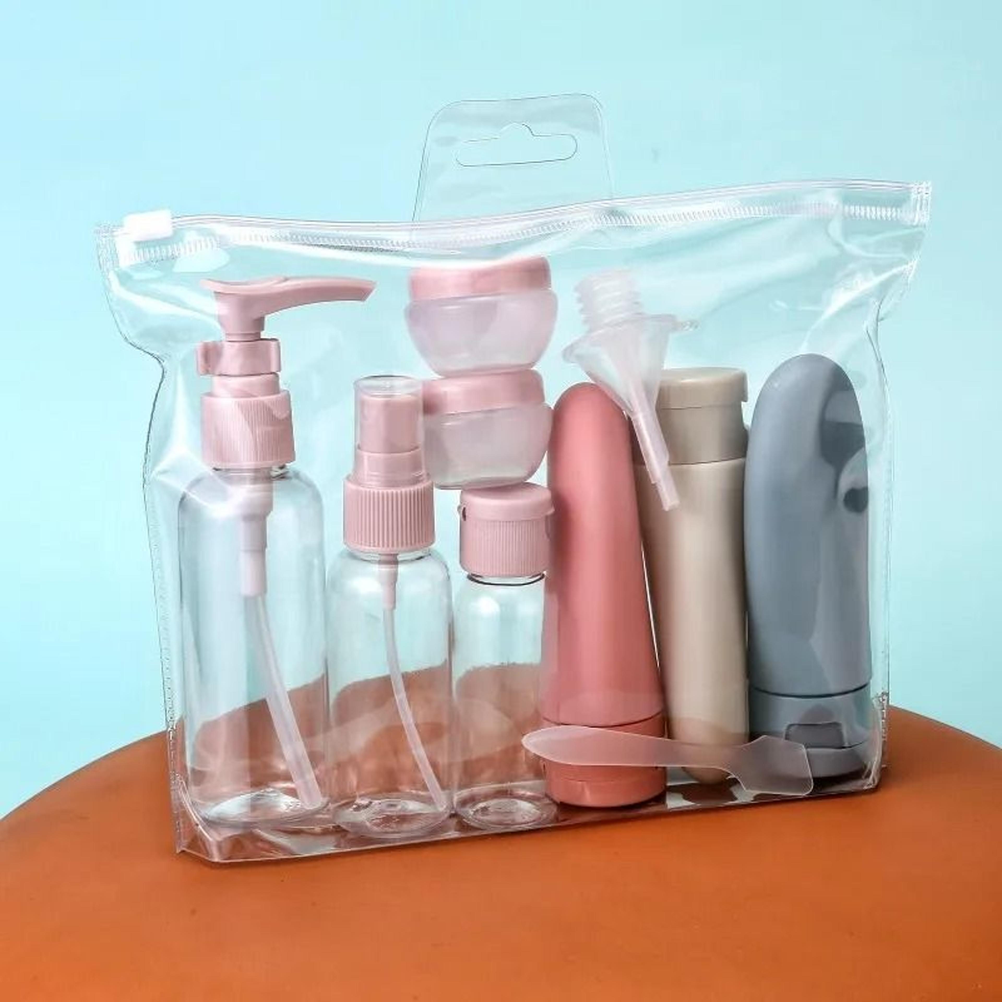 travel liquid refillable bottle set spray & lotion containers