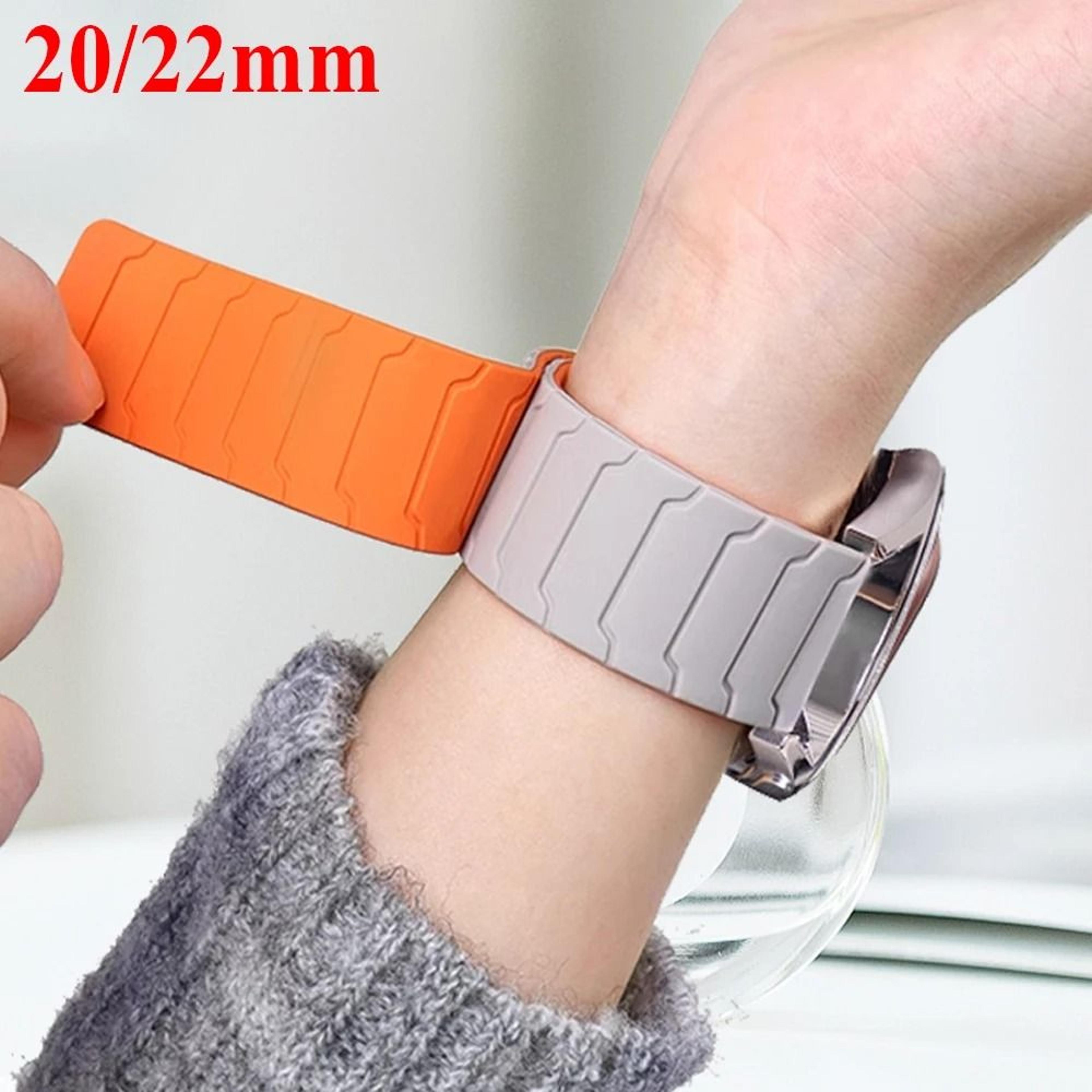 silicone magnetic band for 22mm samsung galaxy & huawei watches