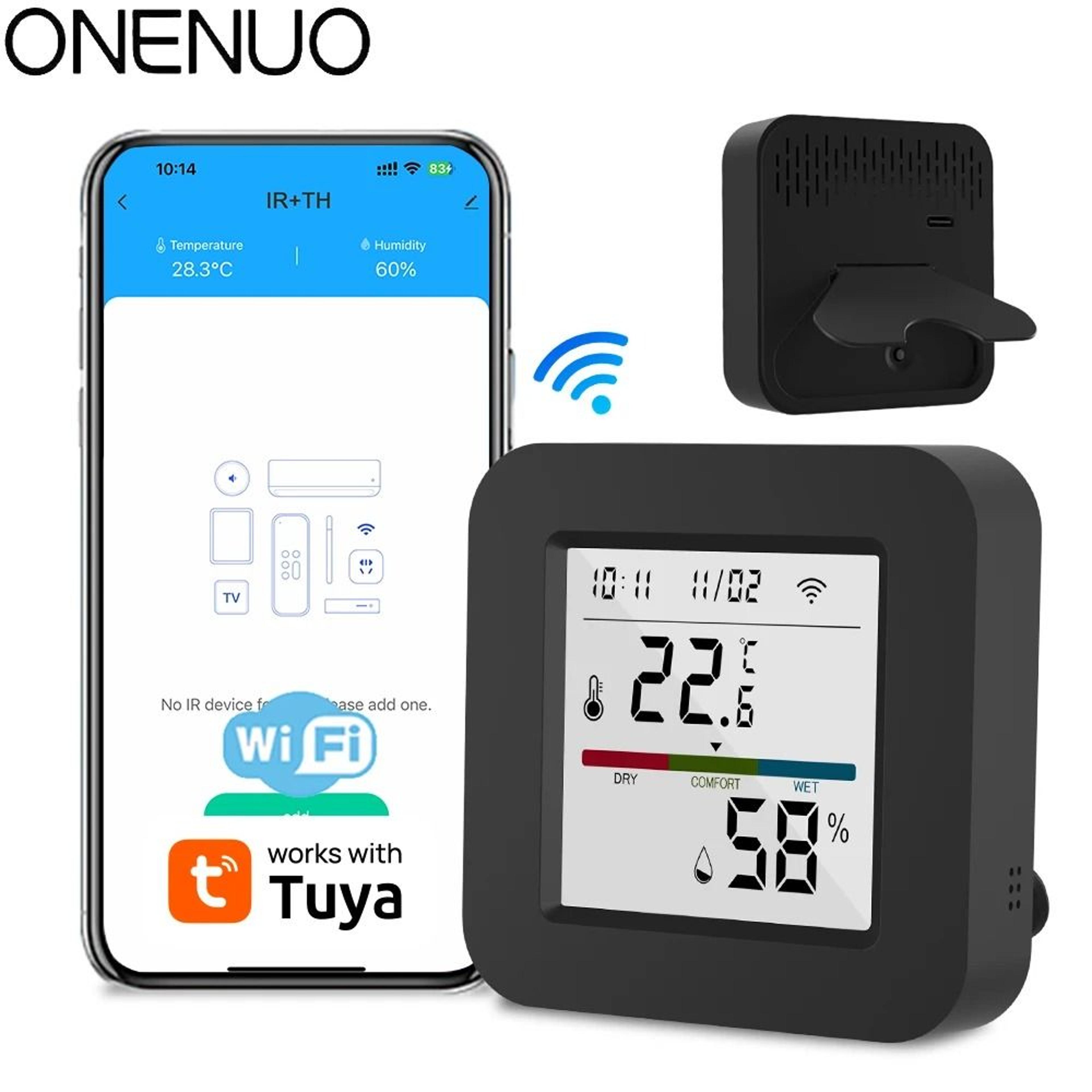 tuya smart ir remote with temp humidity sensor universal controller