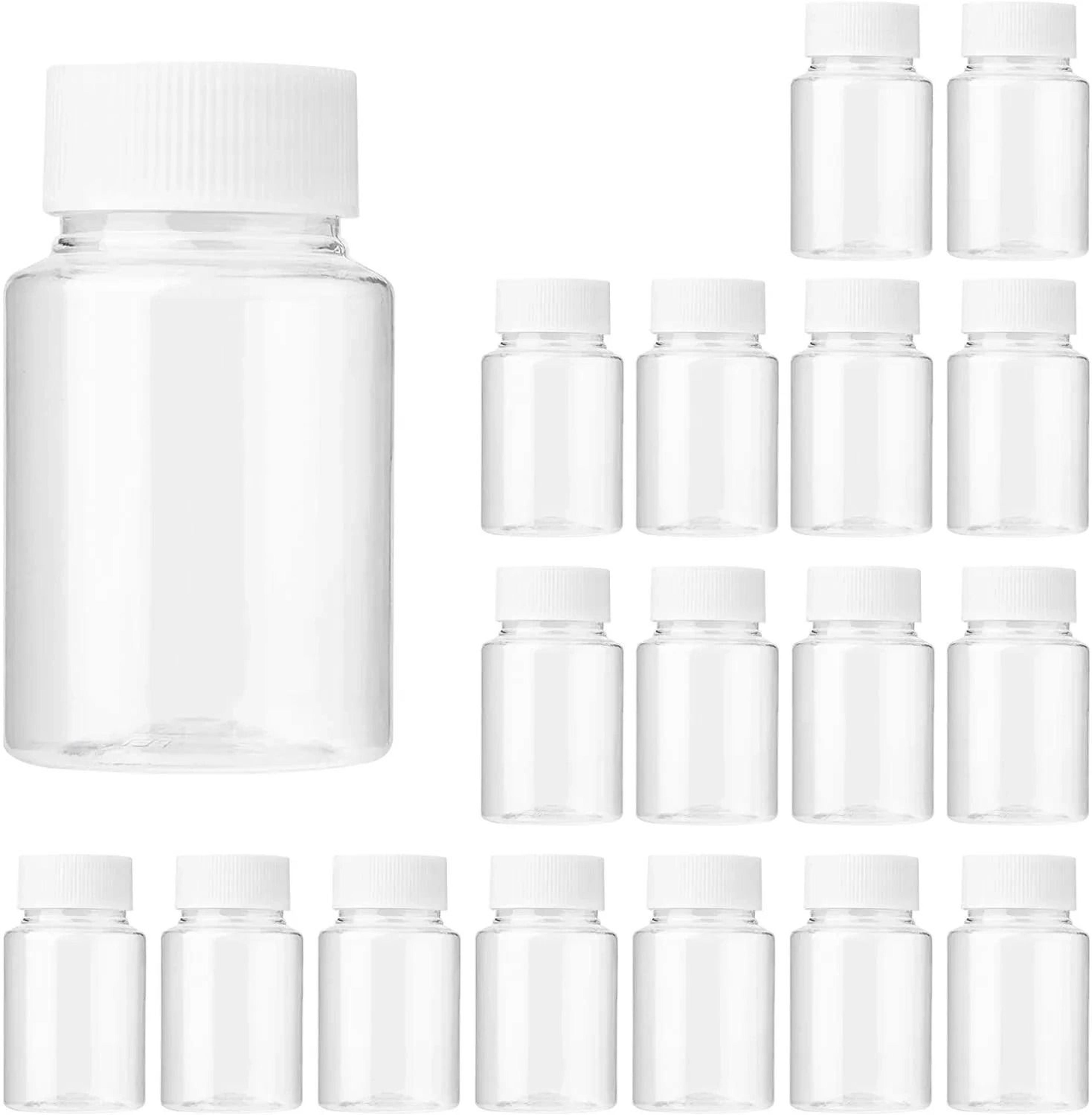 refillable plastic screw-cap seal bottles vials reagent storage containers