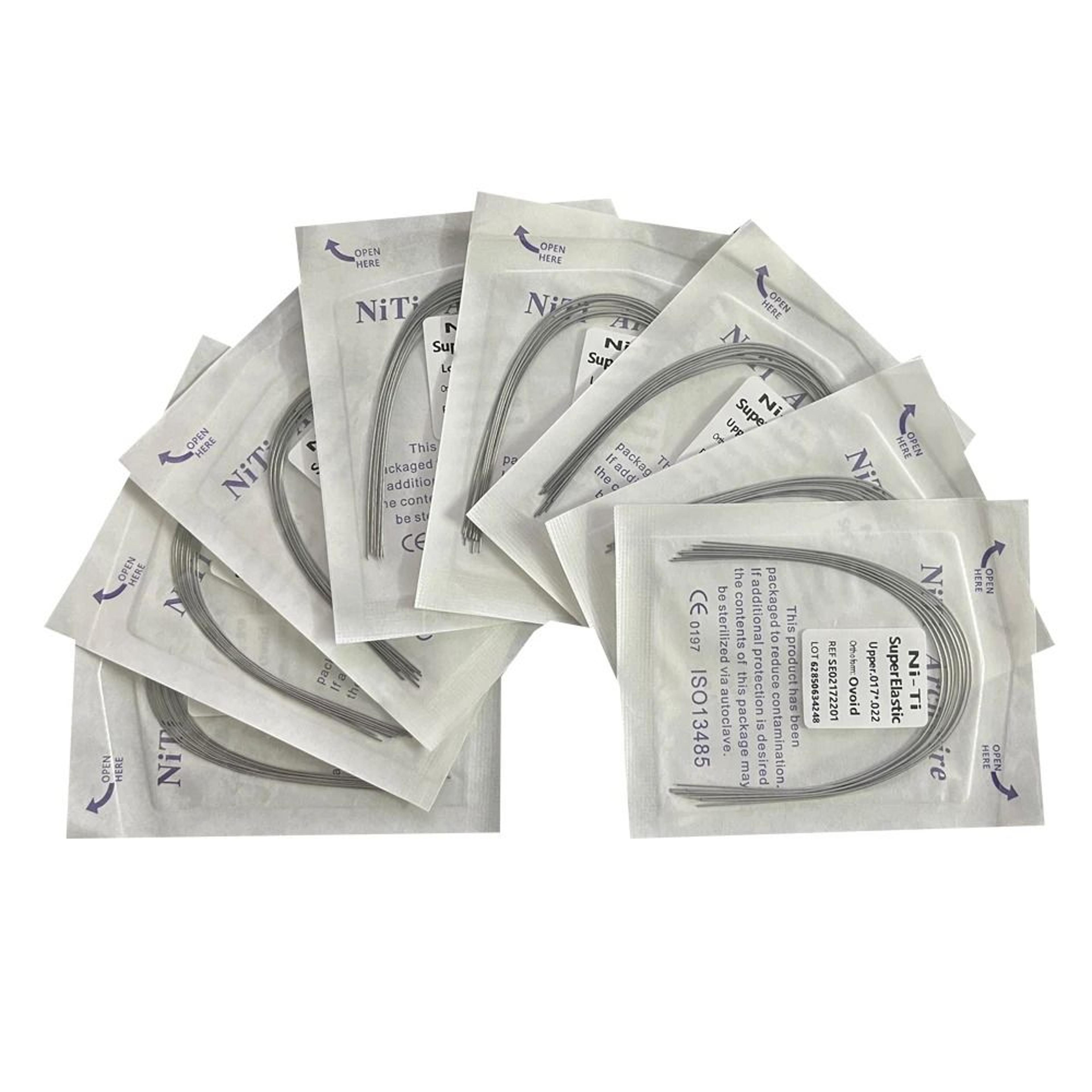 dental orthodontic niti arch wires set for braces