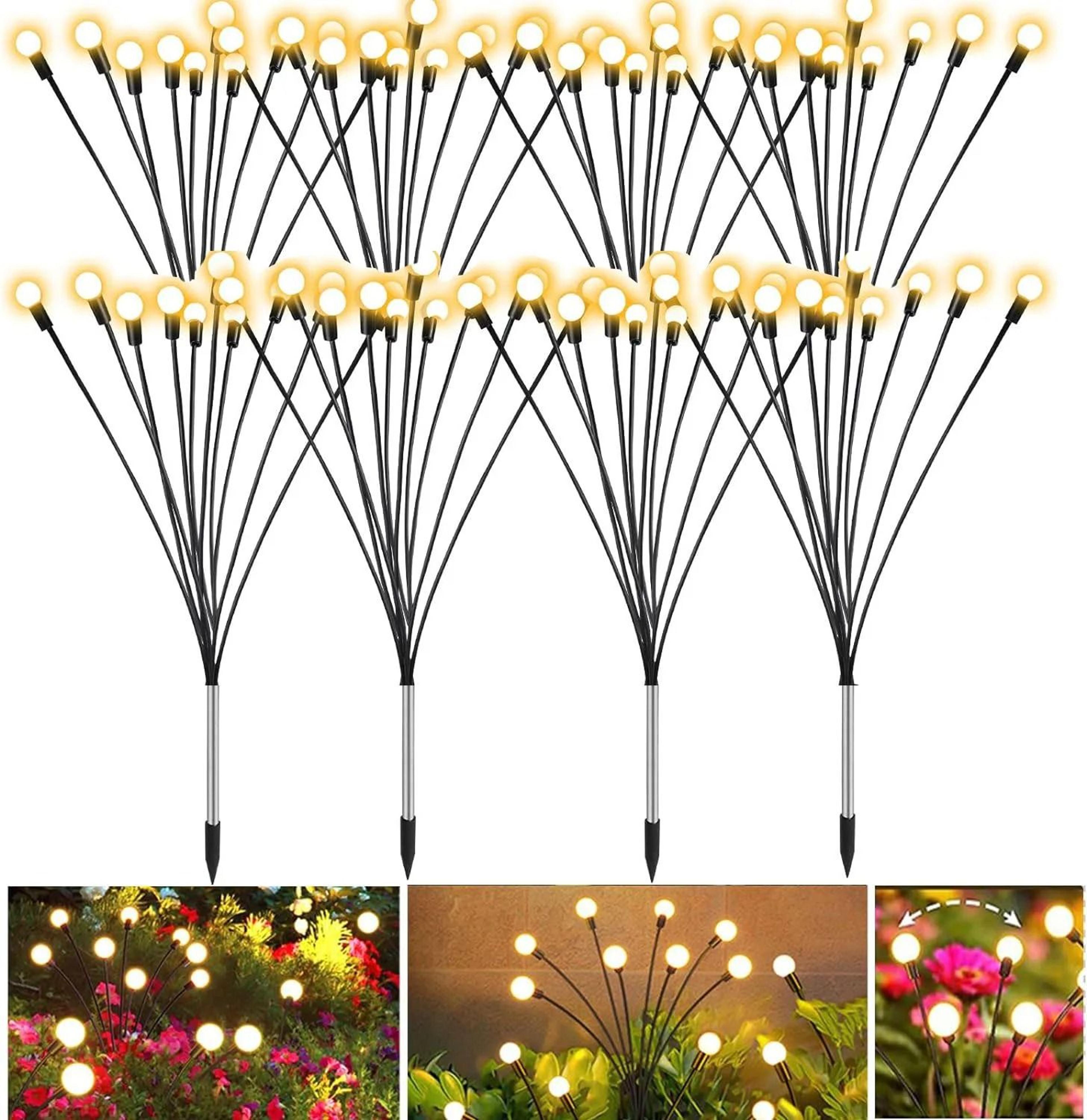 outdoor solar wind driven firefly garden lamp