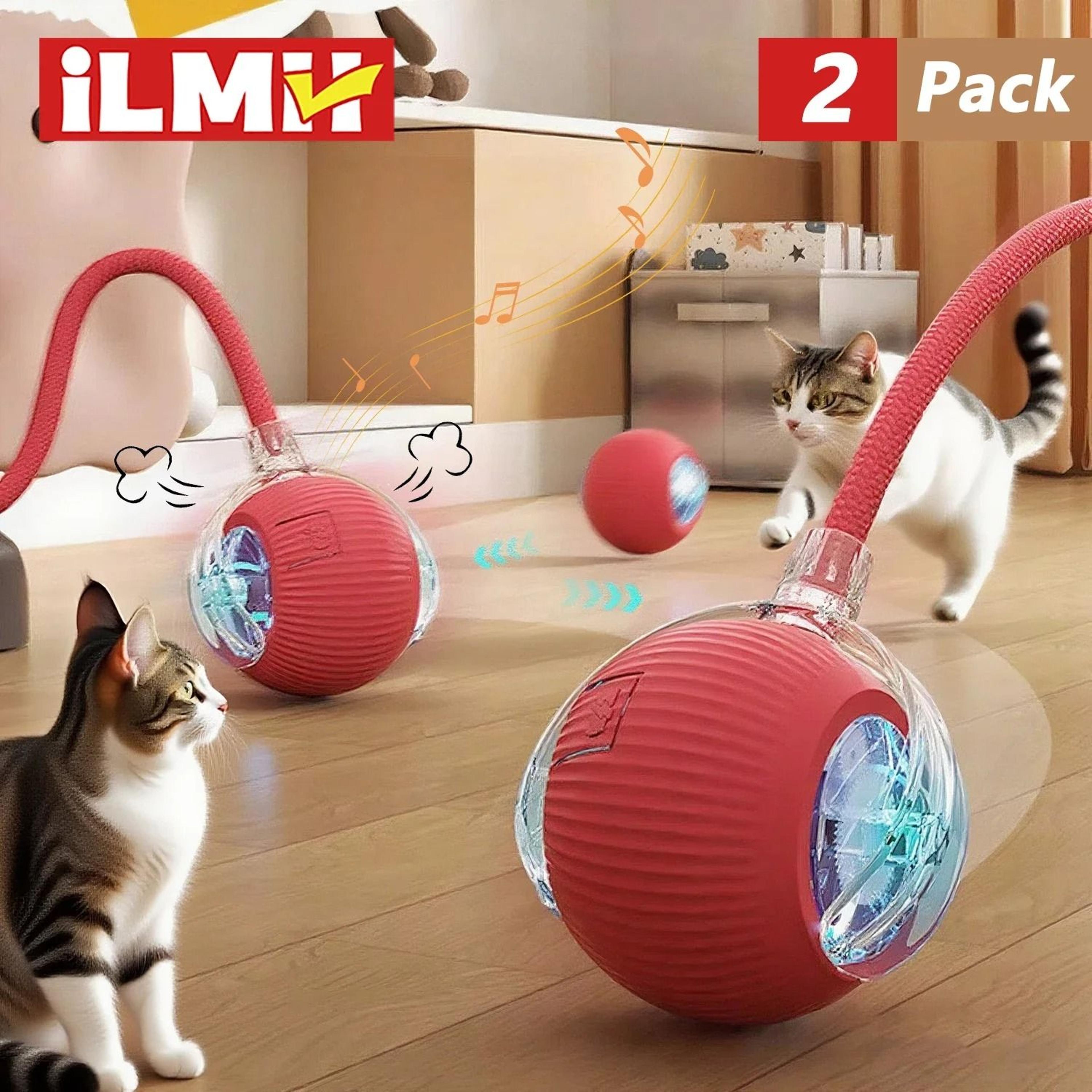 interactive smart rolling pet ball toy with faux tail for dogs and cats