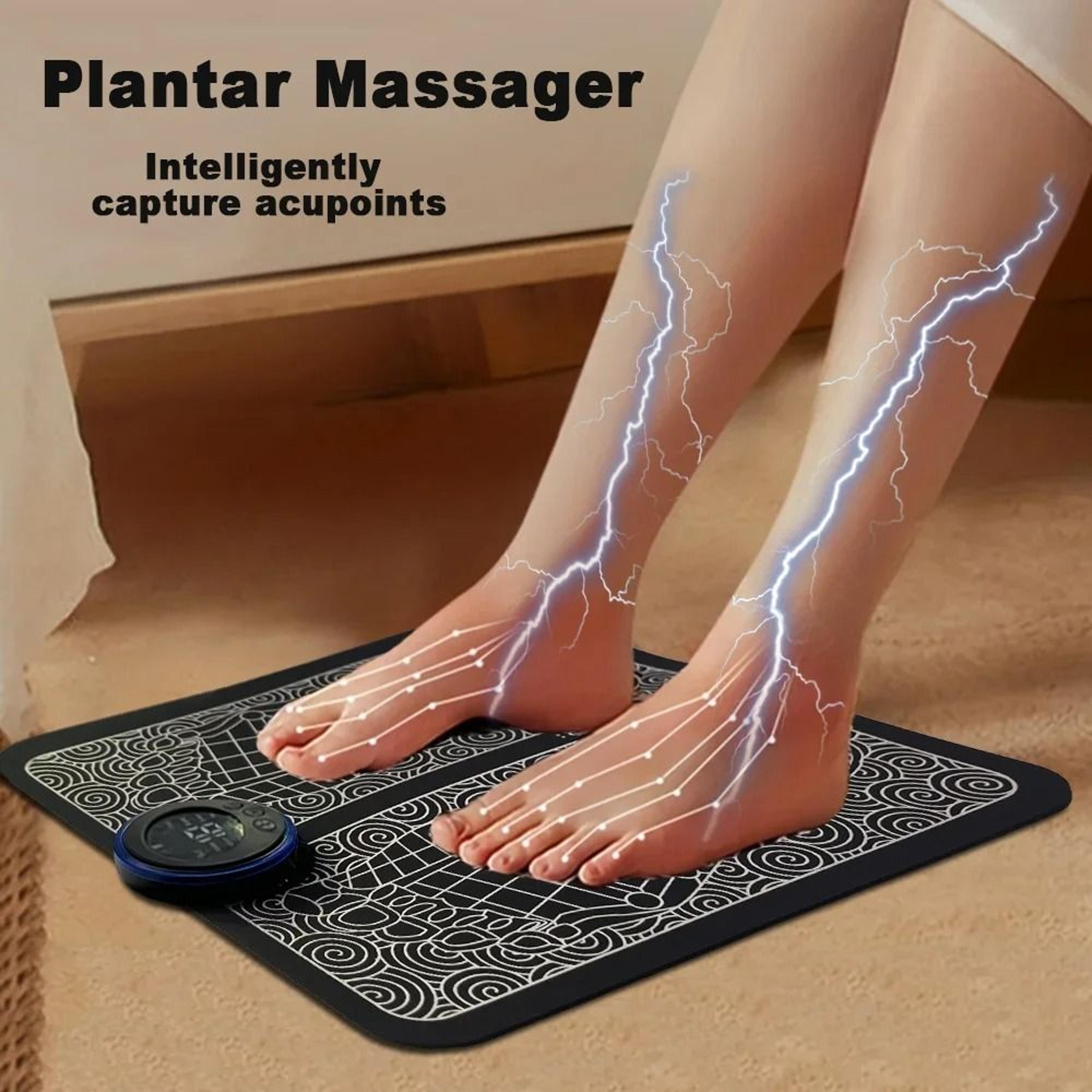 usb charging foot massage mat with 8 modes and 19 intensities
