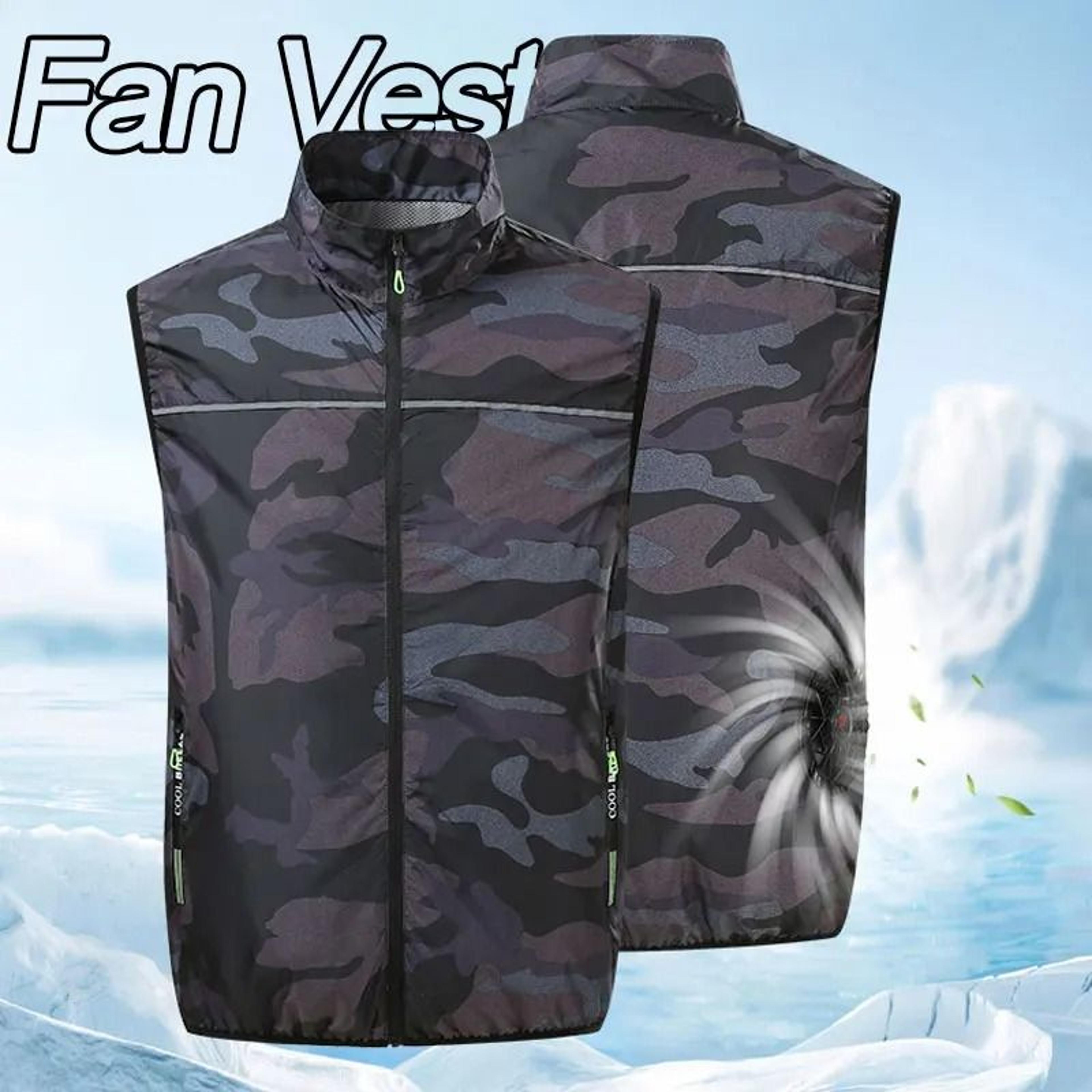 cooling fan vest for men and women with built in air circulation for outdoor work and summer activities