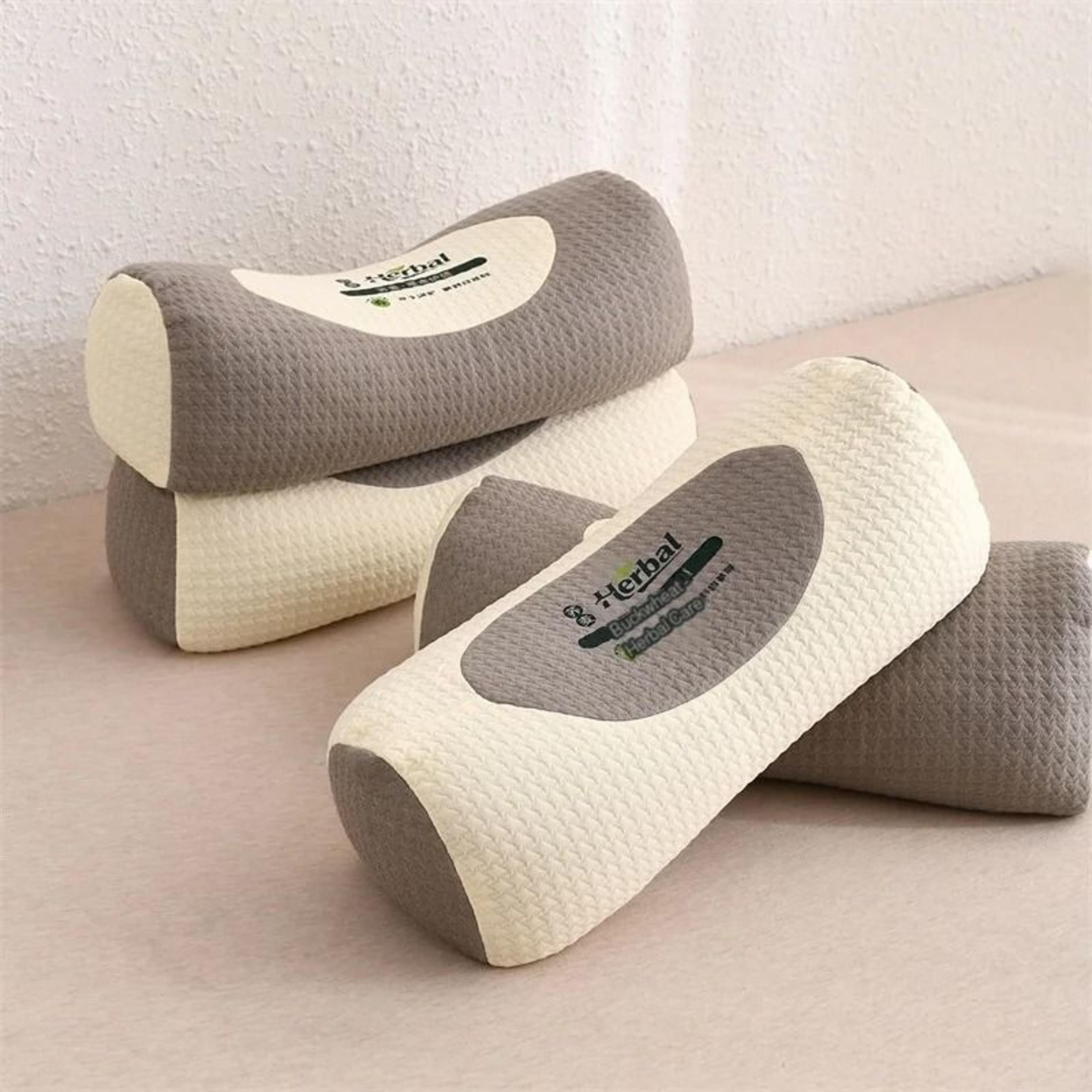 adult buckwheat cylindrical cervical pillow for neck support