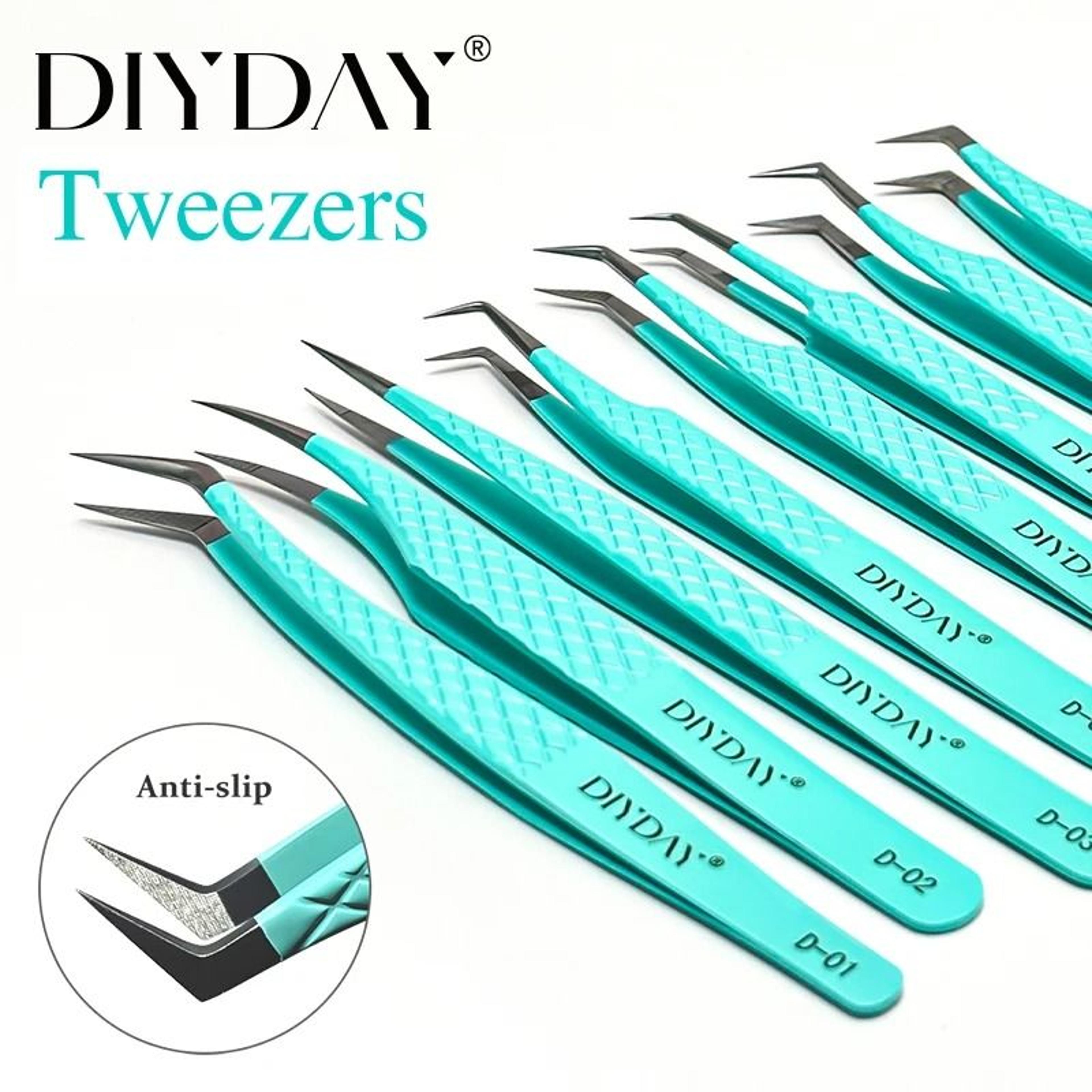 diyday antislip precision tweezers with high density fiber tips