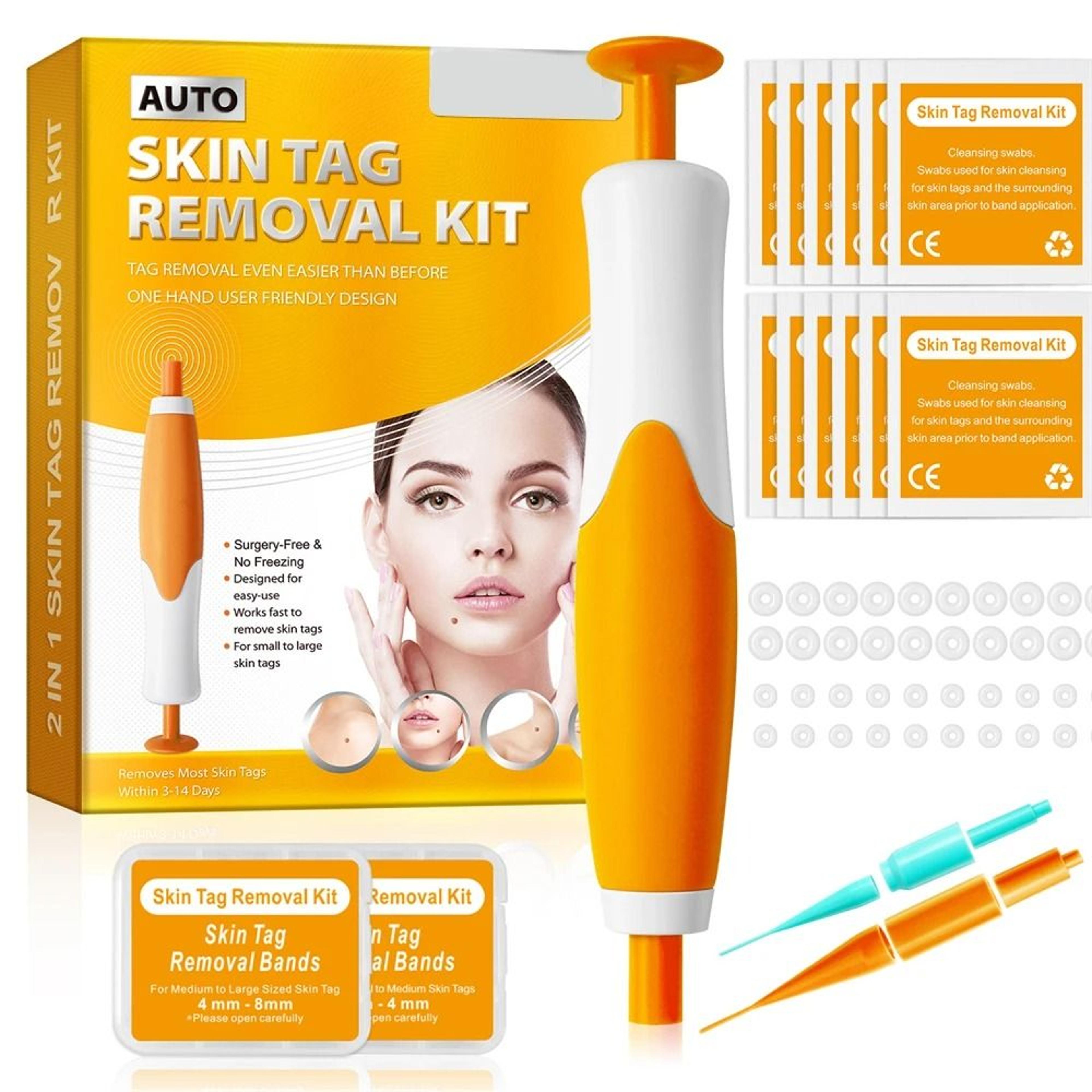 2 in 1 auto micro skin tag remover device standard and micro removal kit