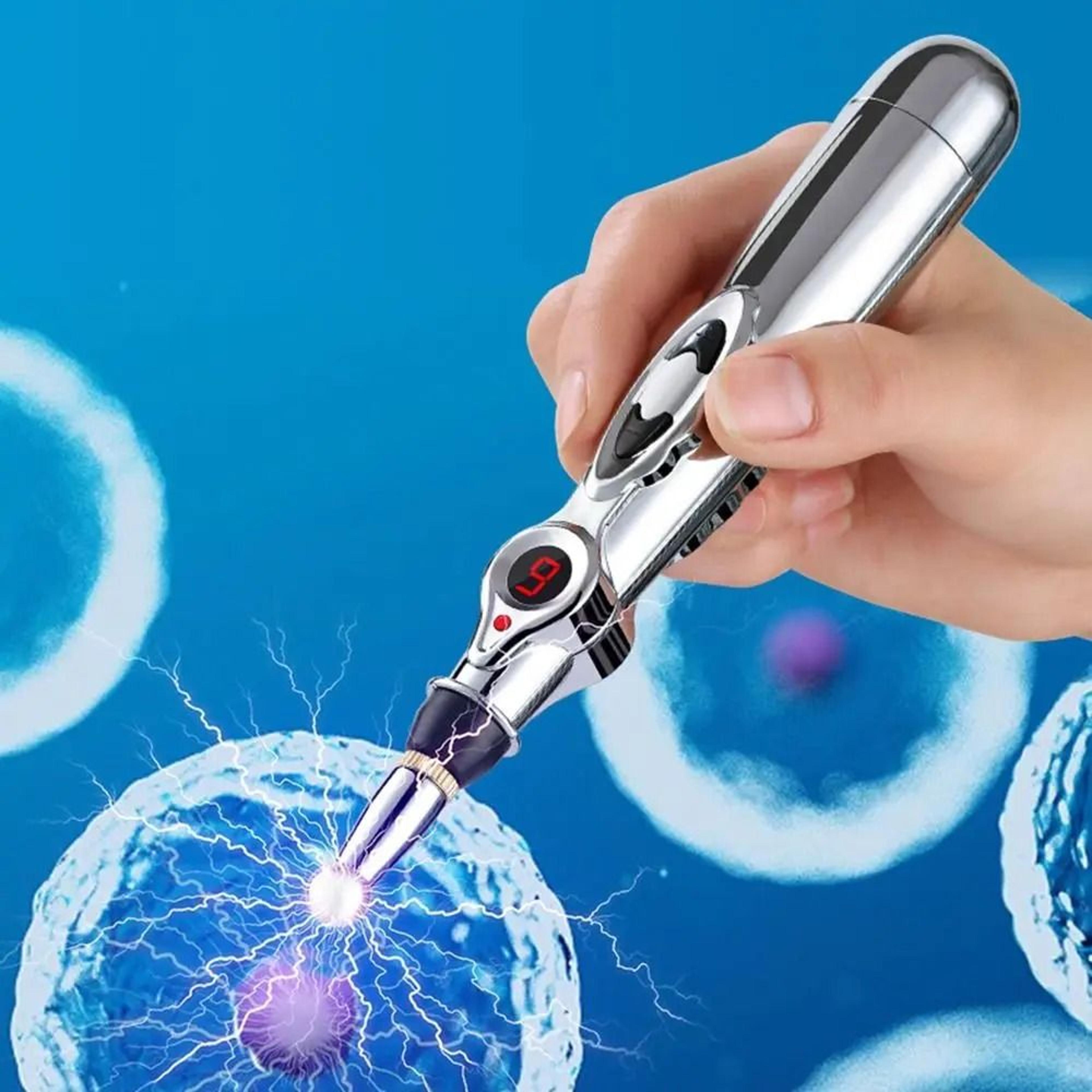 electronic acupuncture pen 2 3 or 5 heads 9 gear meridian energy therapy device