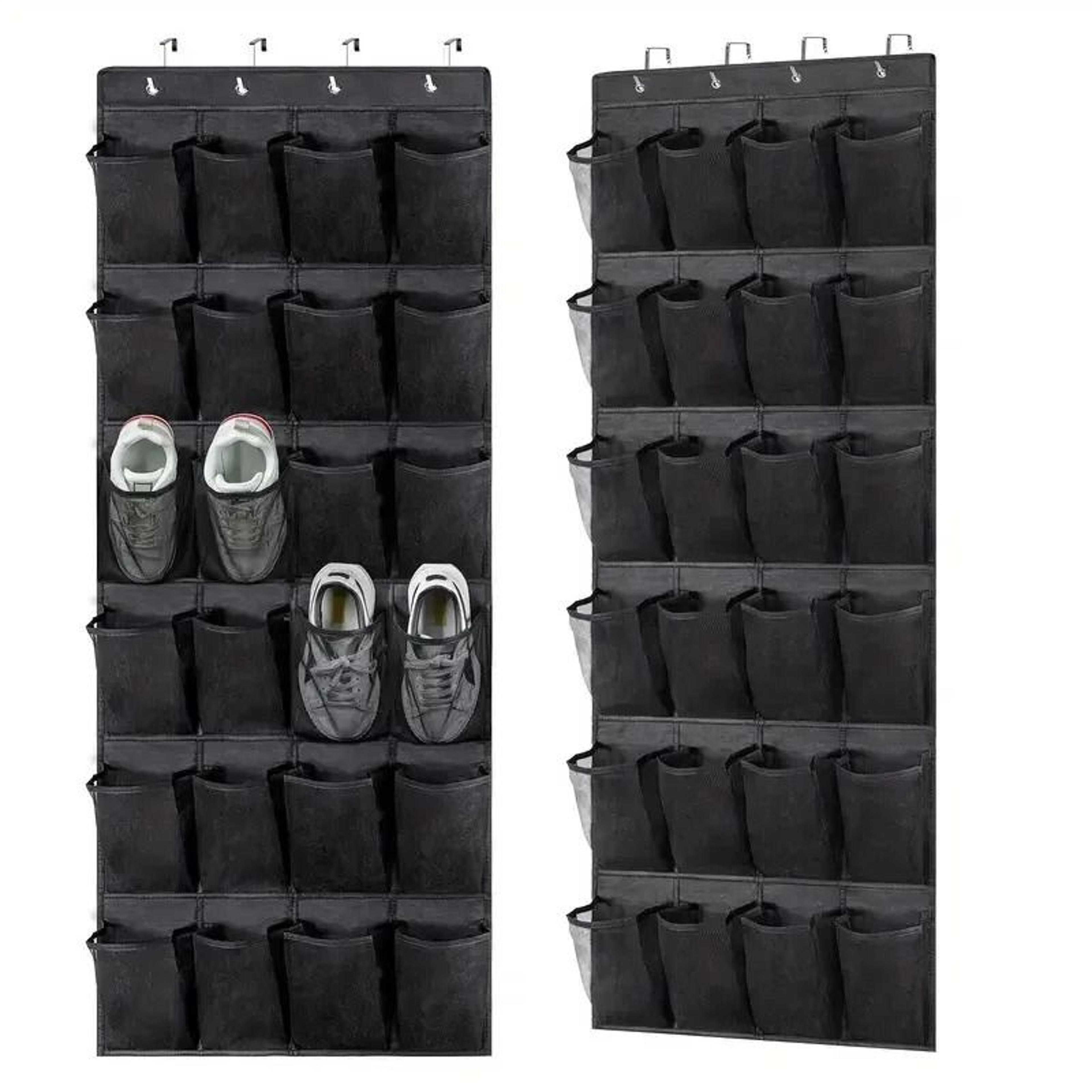 14 35 pocket over door shoe rack large mesh hanging storage organizer