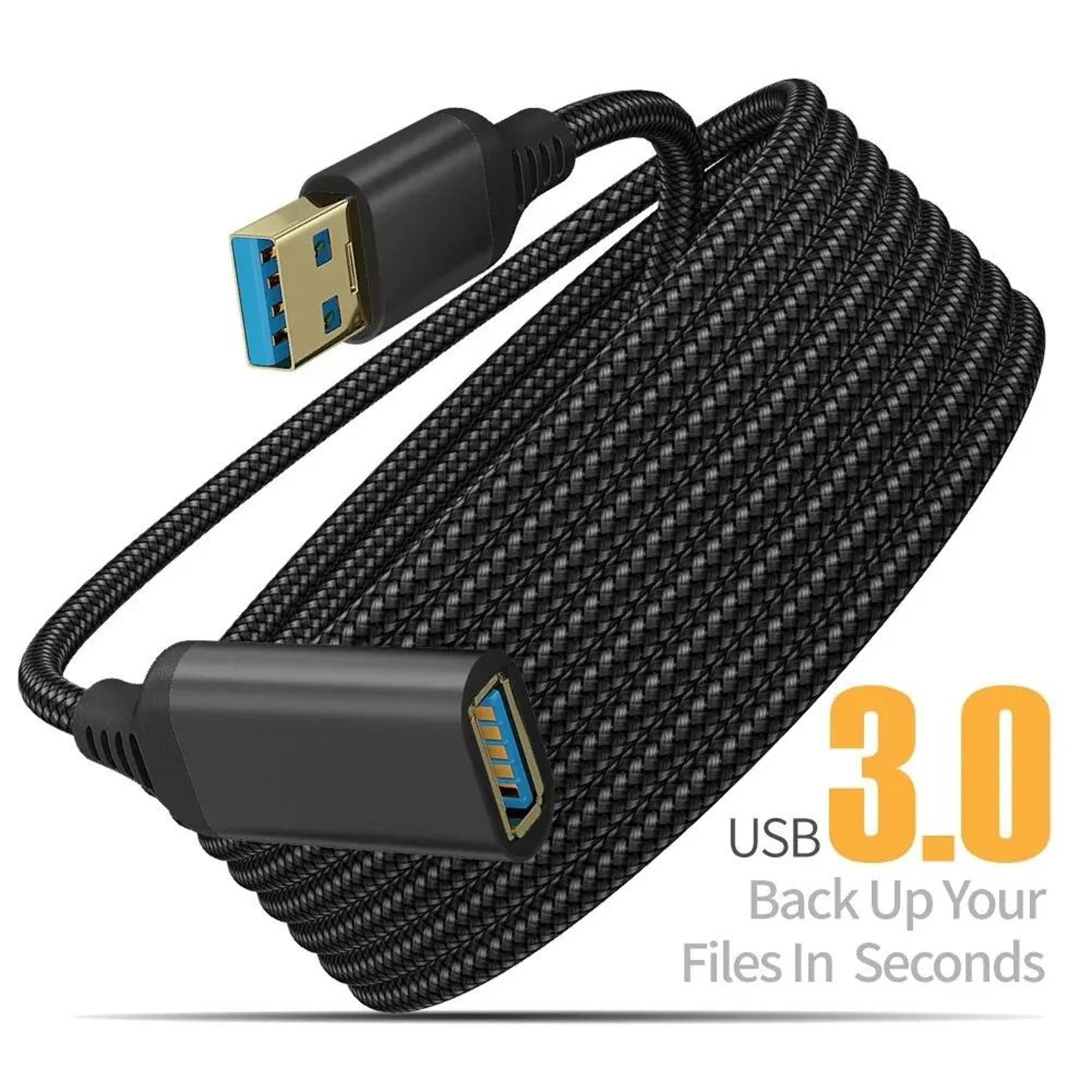 uthai nylon braided usb 3.0 male to female extension cable