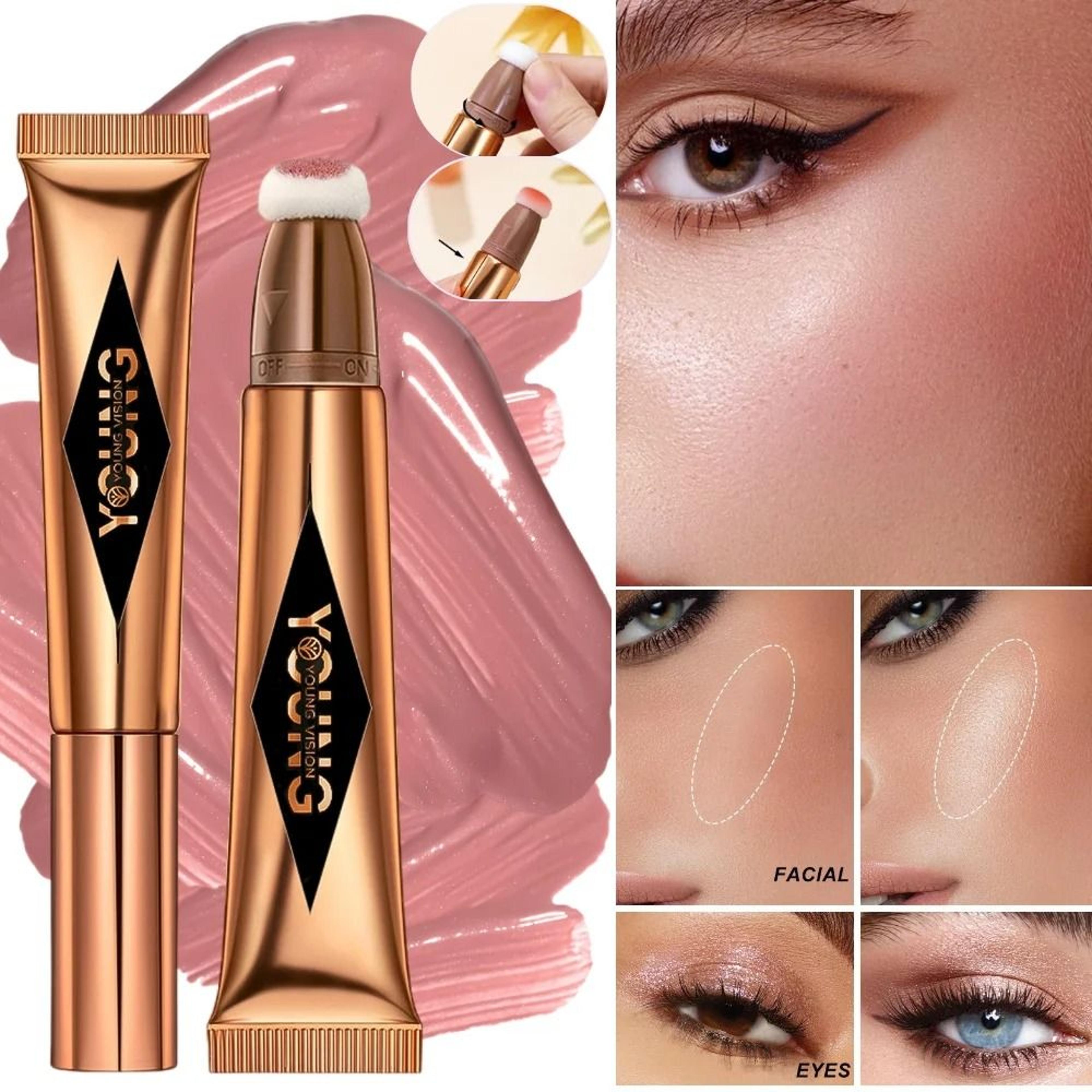 young vision air cushion powder blusher high gloss stick 6 shades