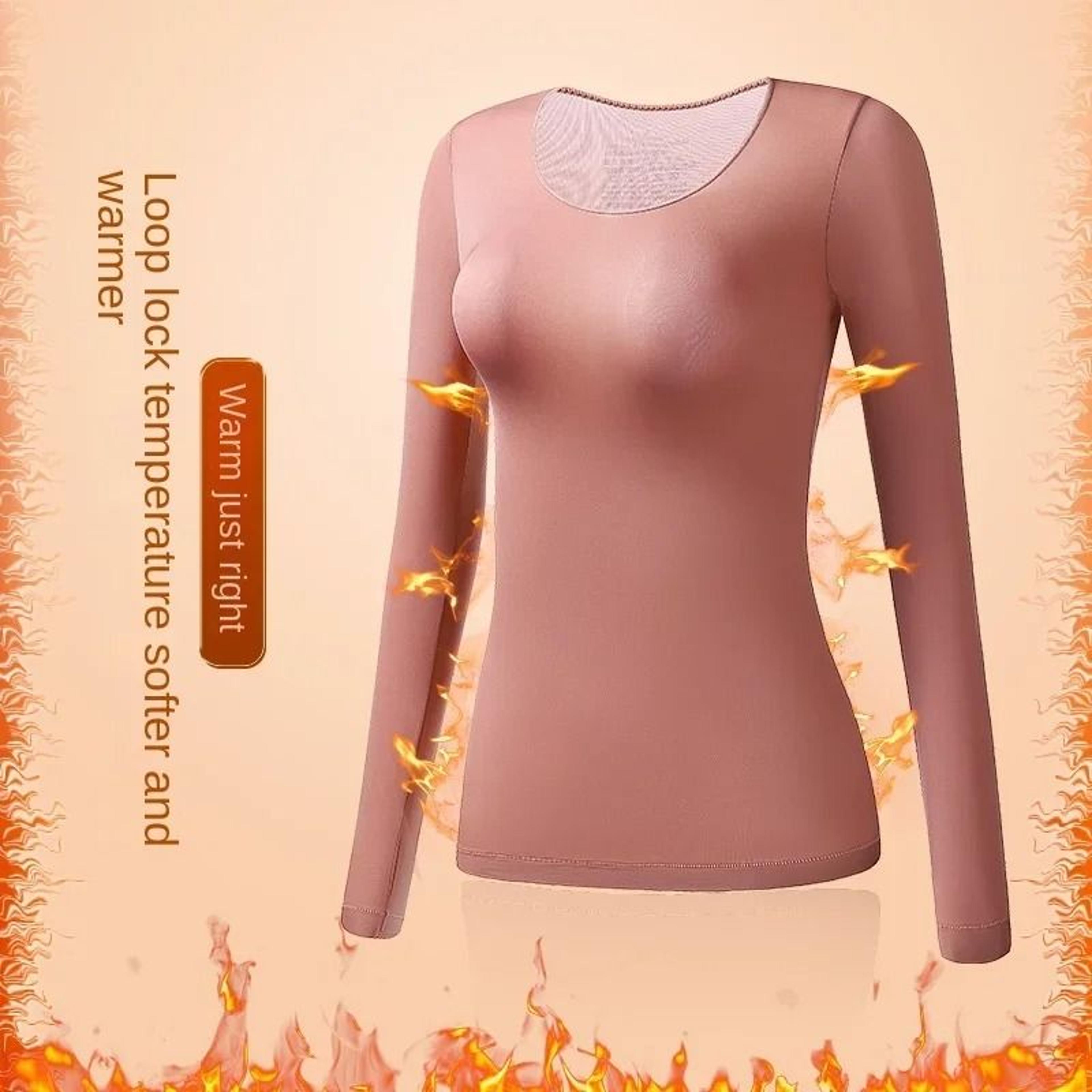 womens thermal underwear long sleeve winter base layer shirt