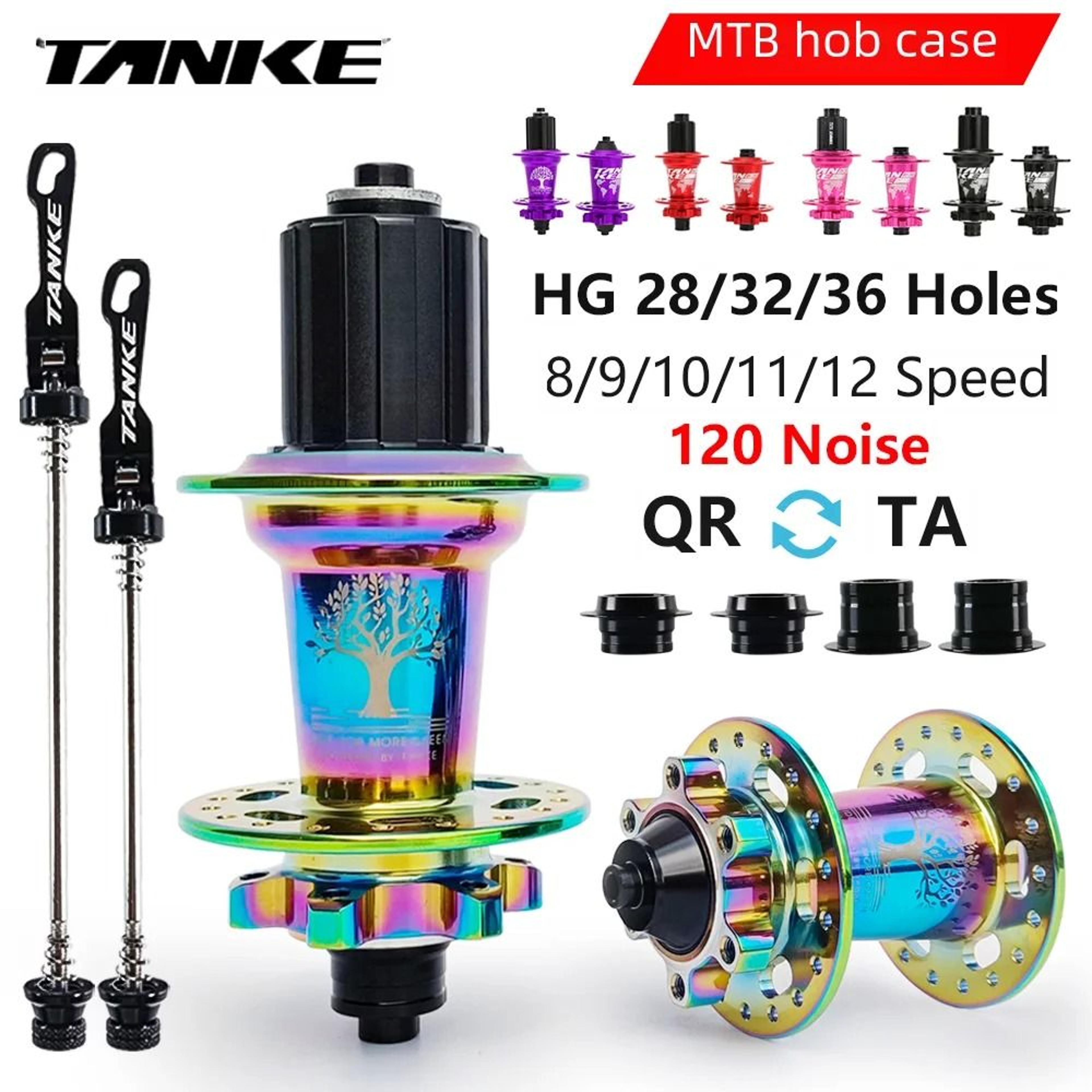 tanke 120 click mtb hub front rear 28 32 36 holes disc brake