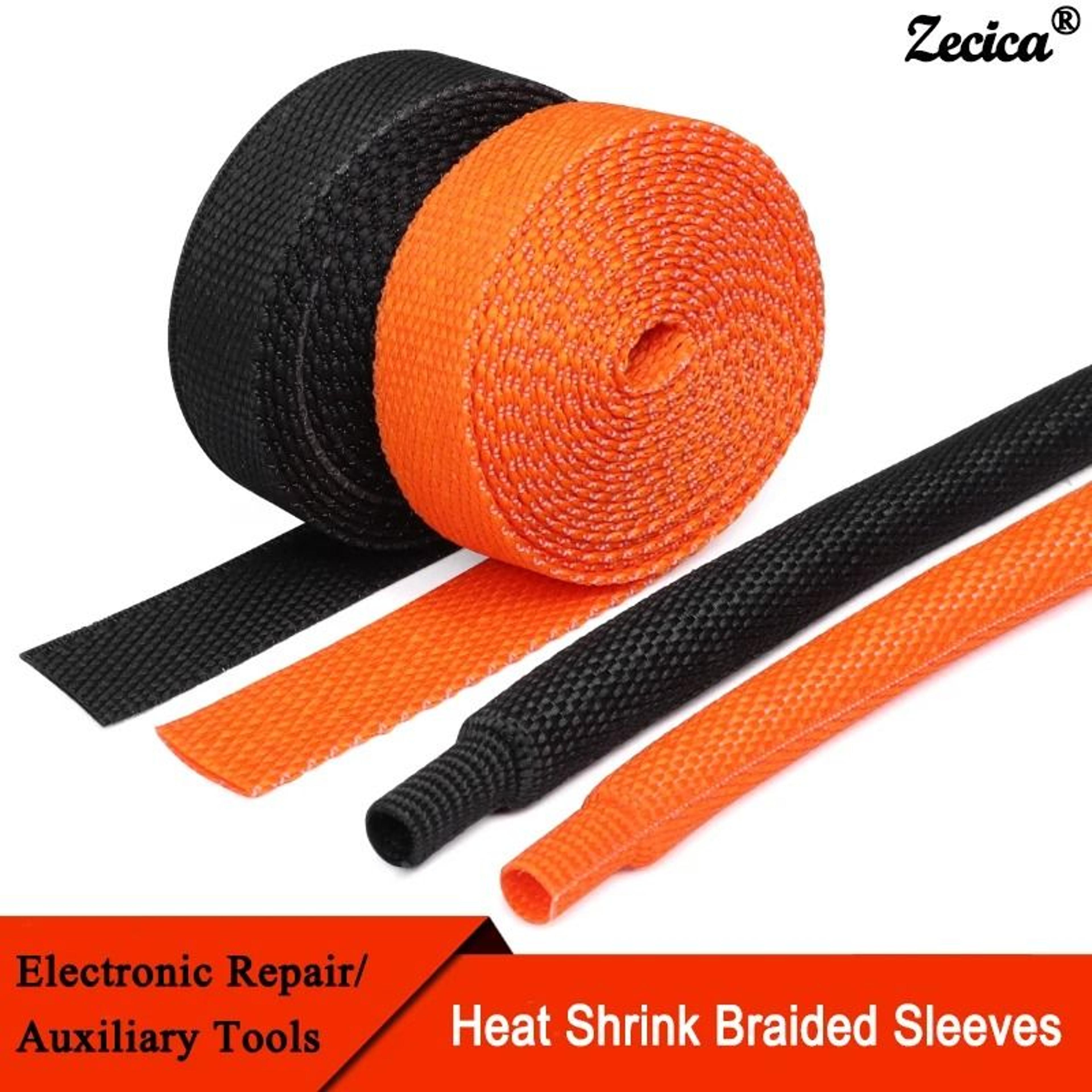 heat shrink braided cable sleeve for wire insulation and protection in automotive and electrical applications