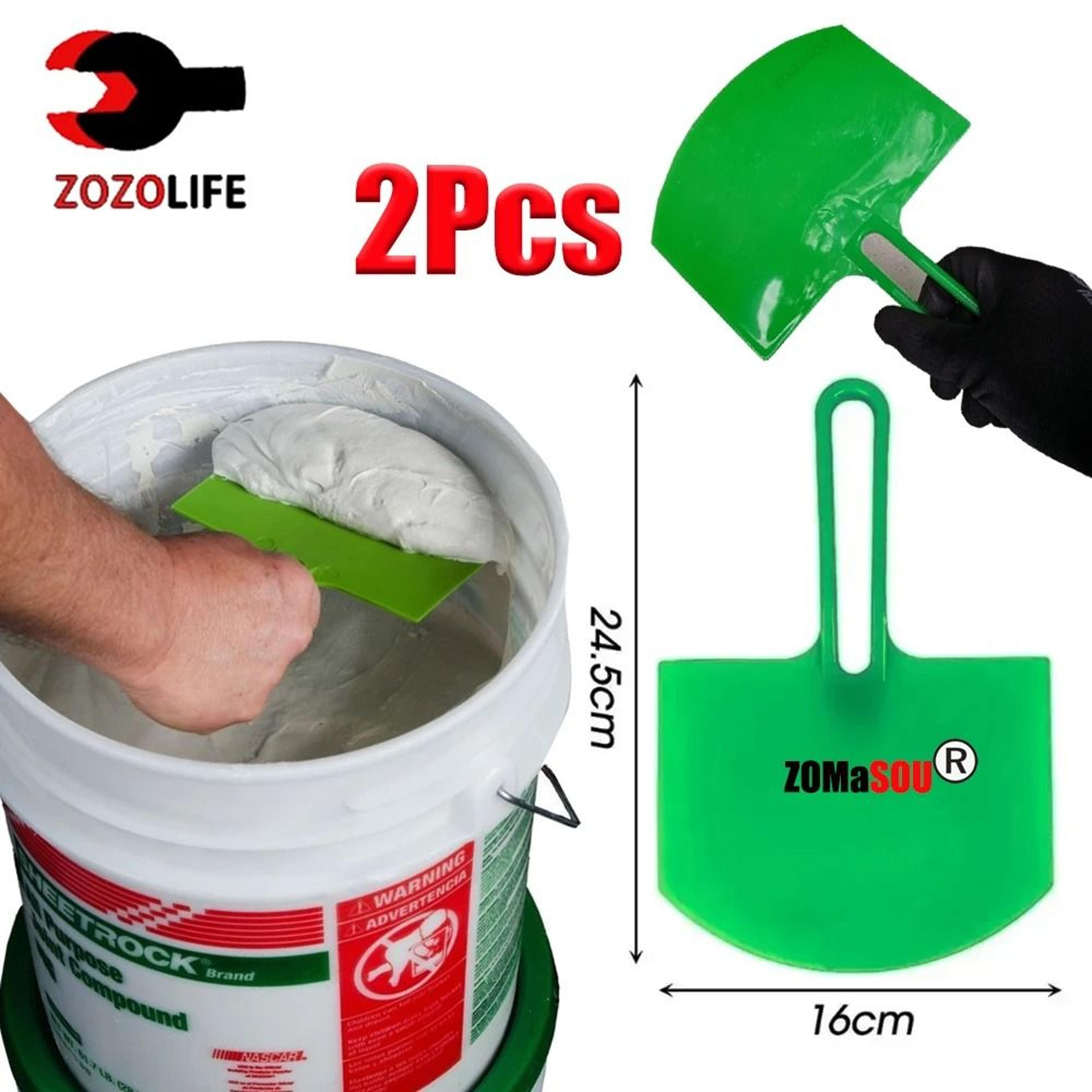 curved bucket scoop scraper and putty knife for drywall and plaster