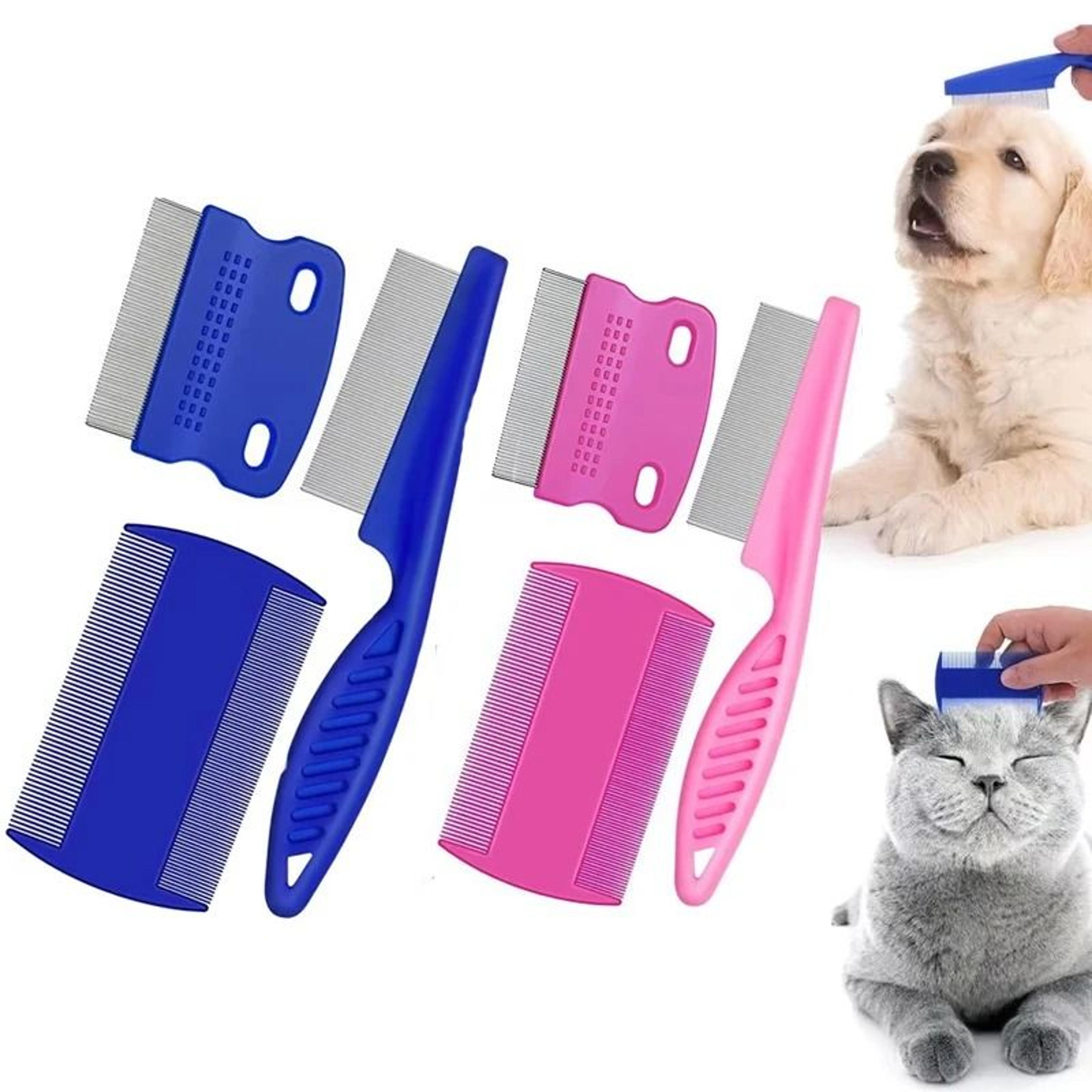 flea comb cat grooming comb set 3 pcs for lice & mucus removal