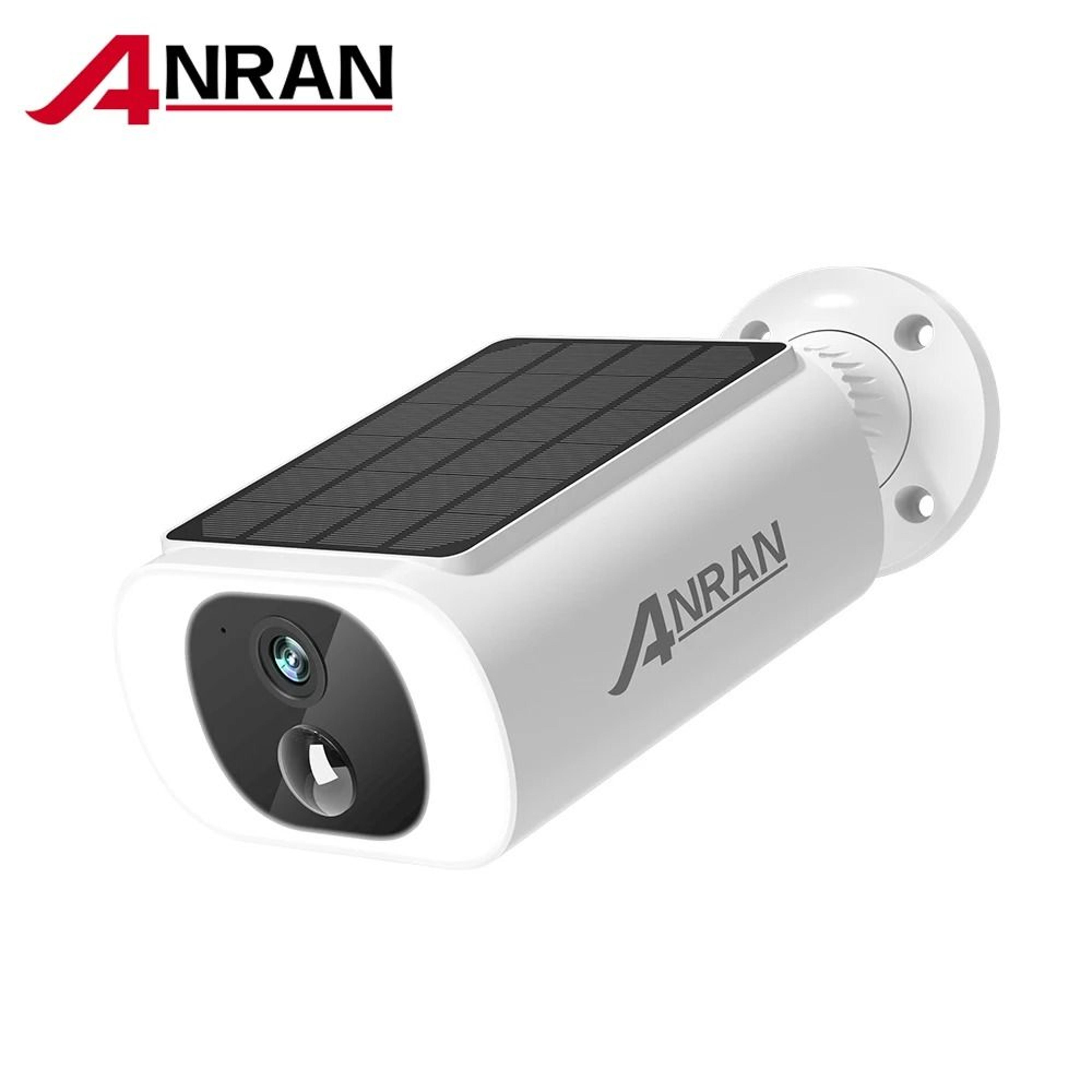anran 2k solar security camera outdoor wireless wifi camera with floodlight