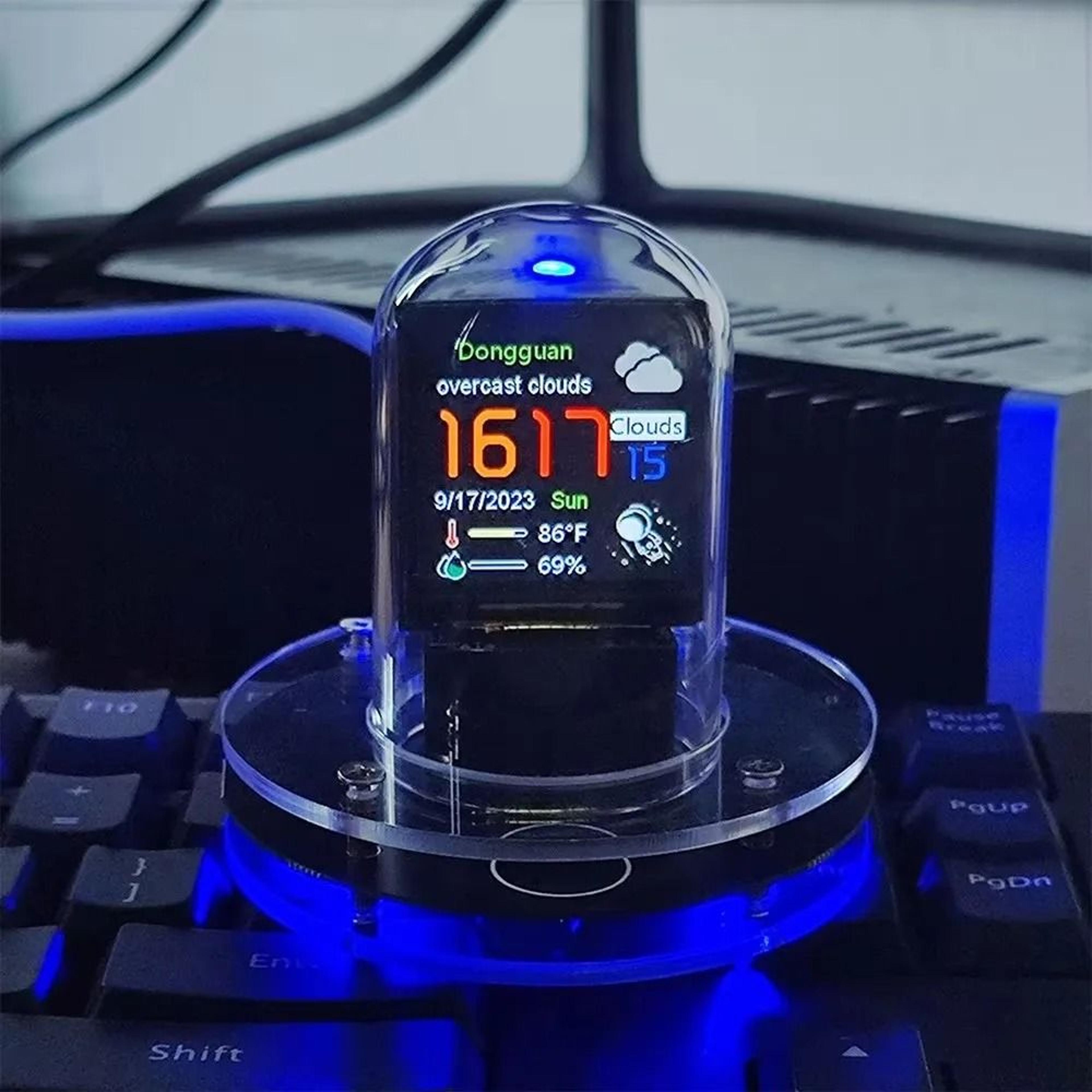 nixie tube style smart wifi digital clock with automatic time update