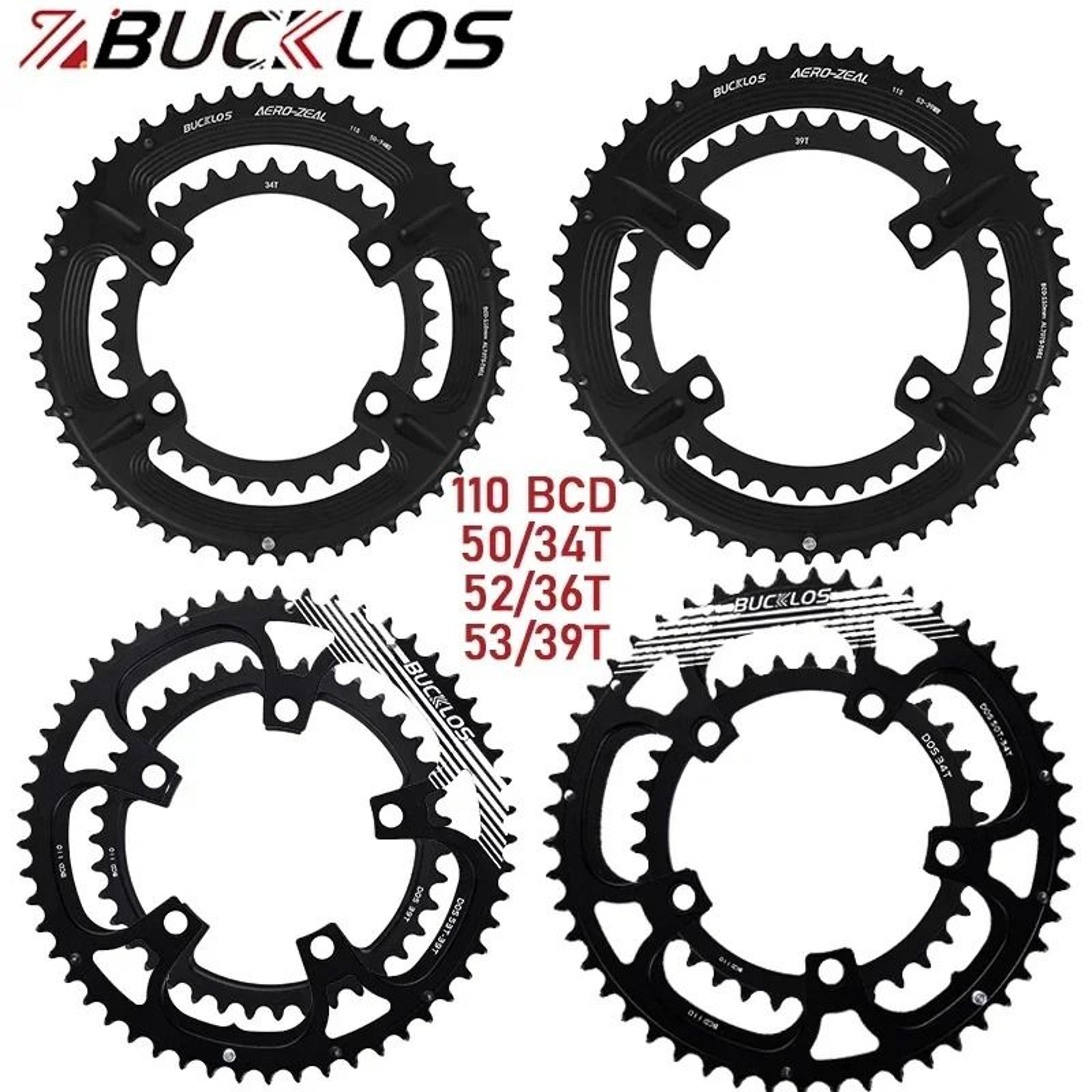 bucklos road bike chainring 110 bcd 34t to 53t