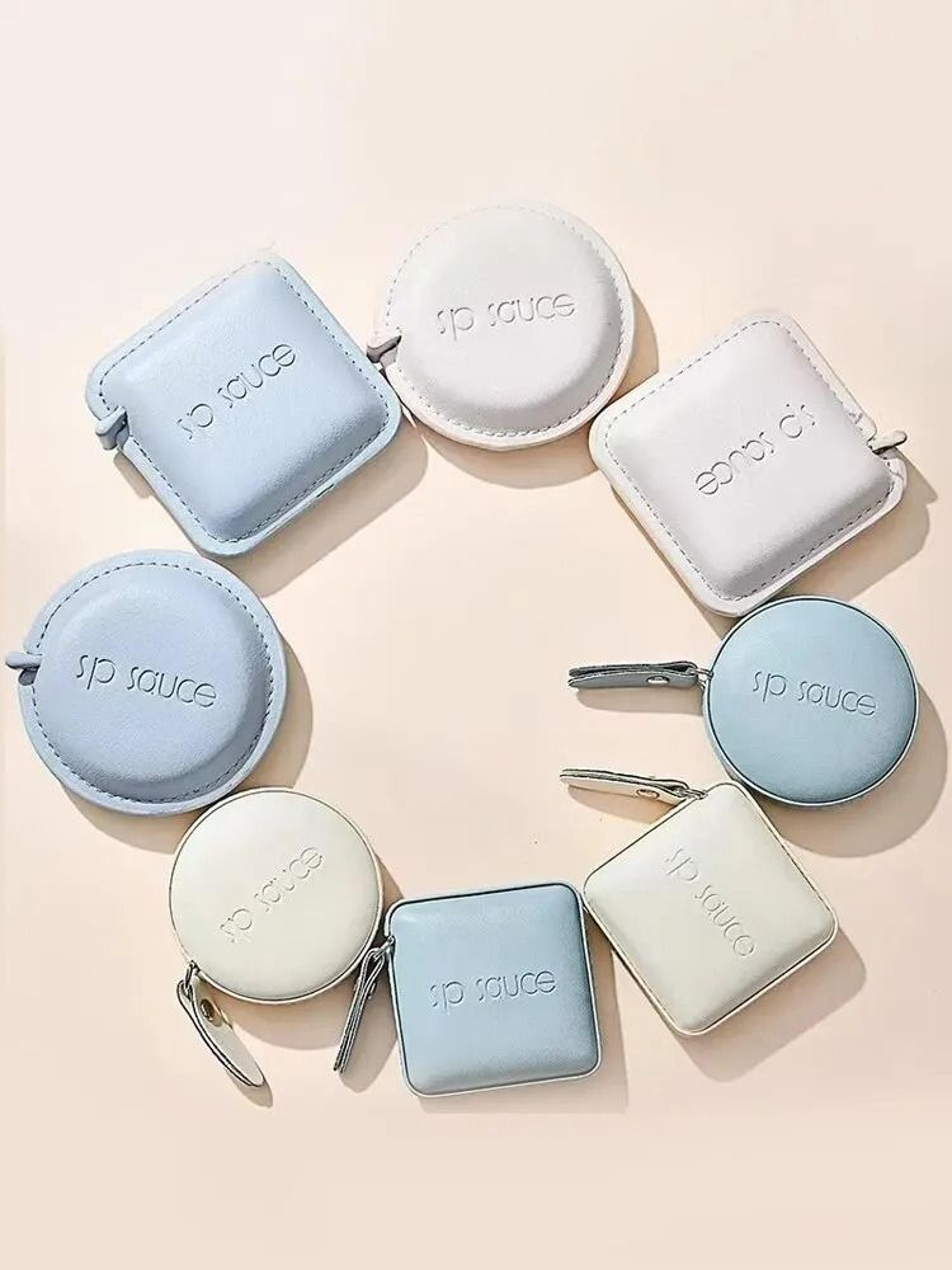 soft square retractable push button measuring tape