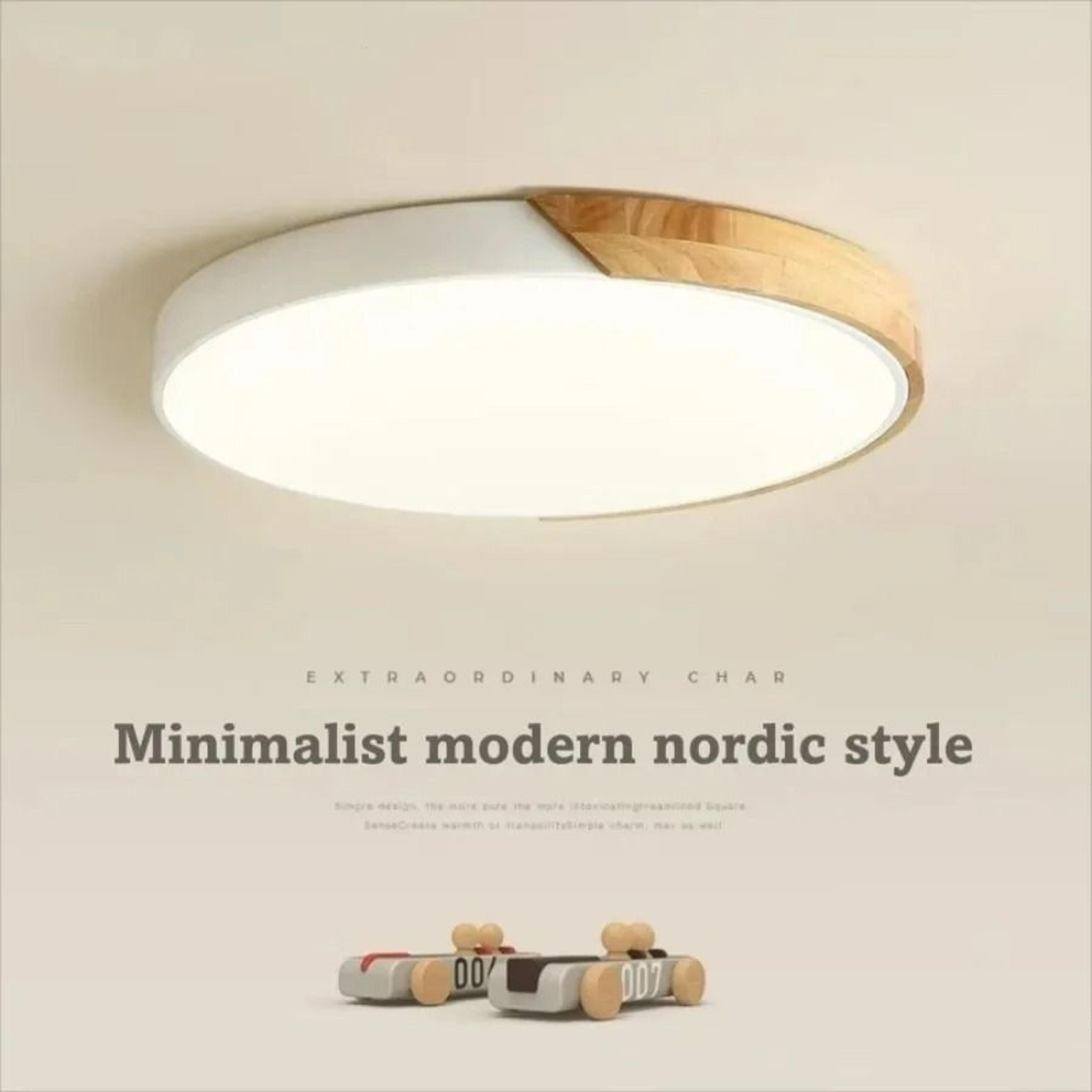nordic led ceiling light wooden macaroon circular ceiling lamp modern simple indoor lighting