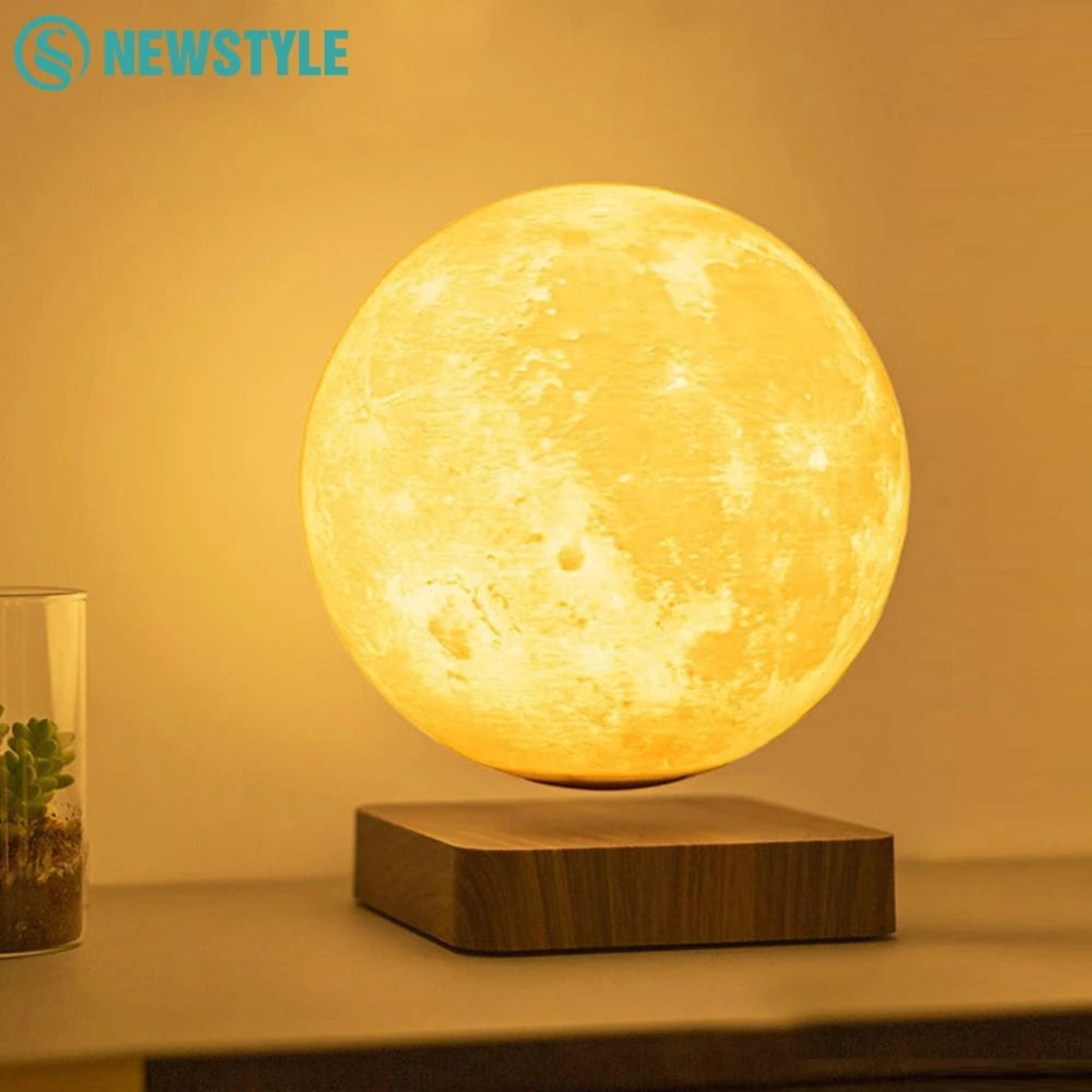 levitating moon night light 360 rotation magnetic floating lamp for home office desk decor