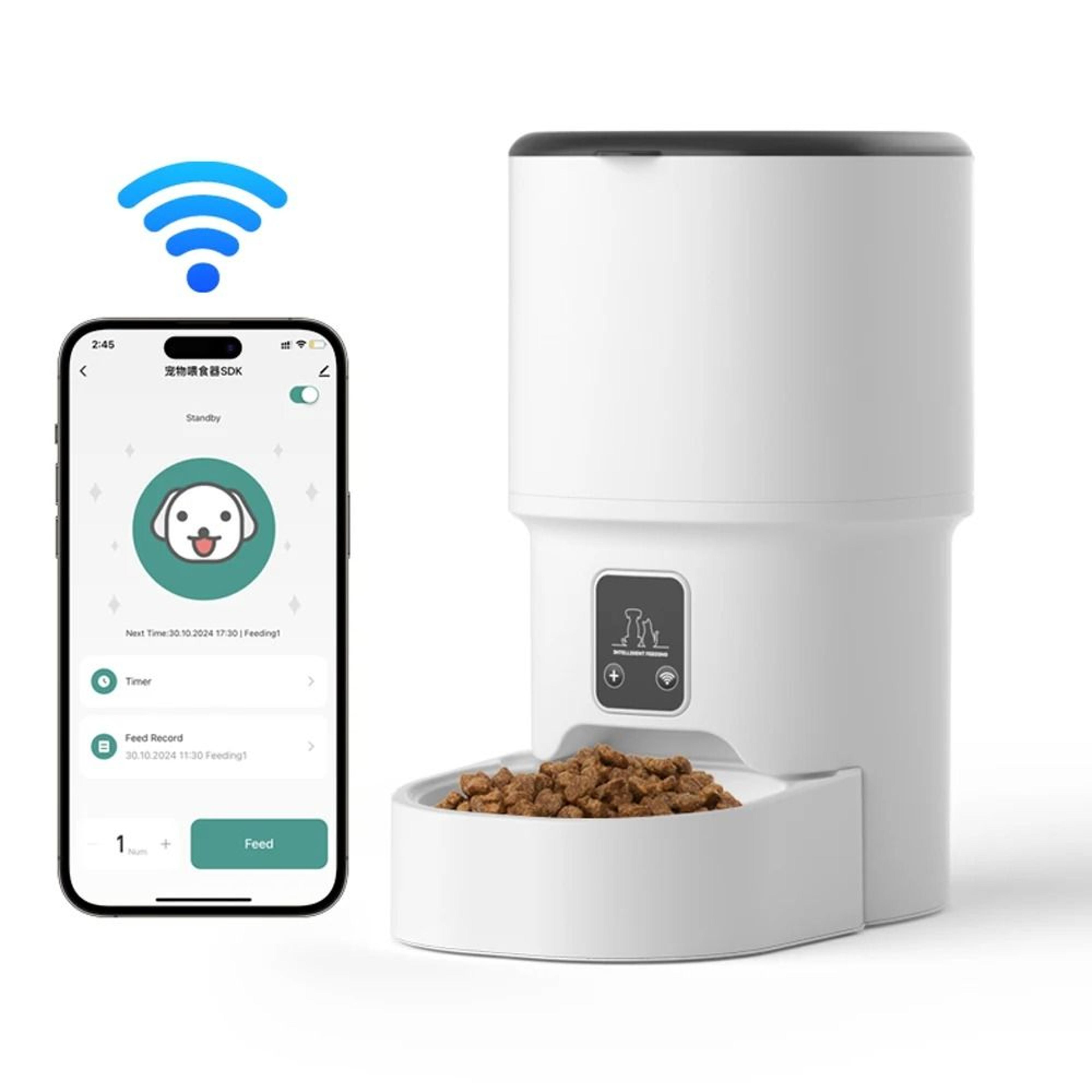 automatic pet feeder smart wifi food dispenser for cats and dogs