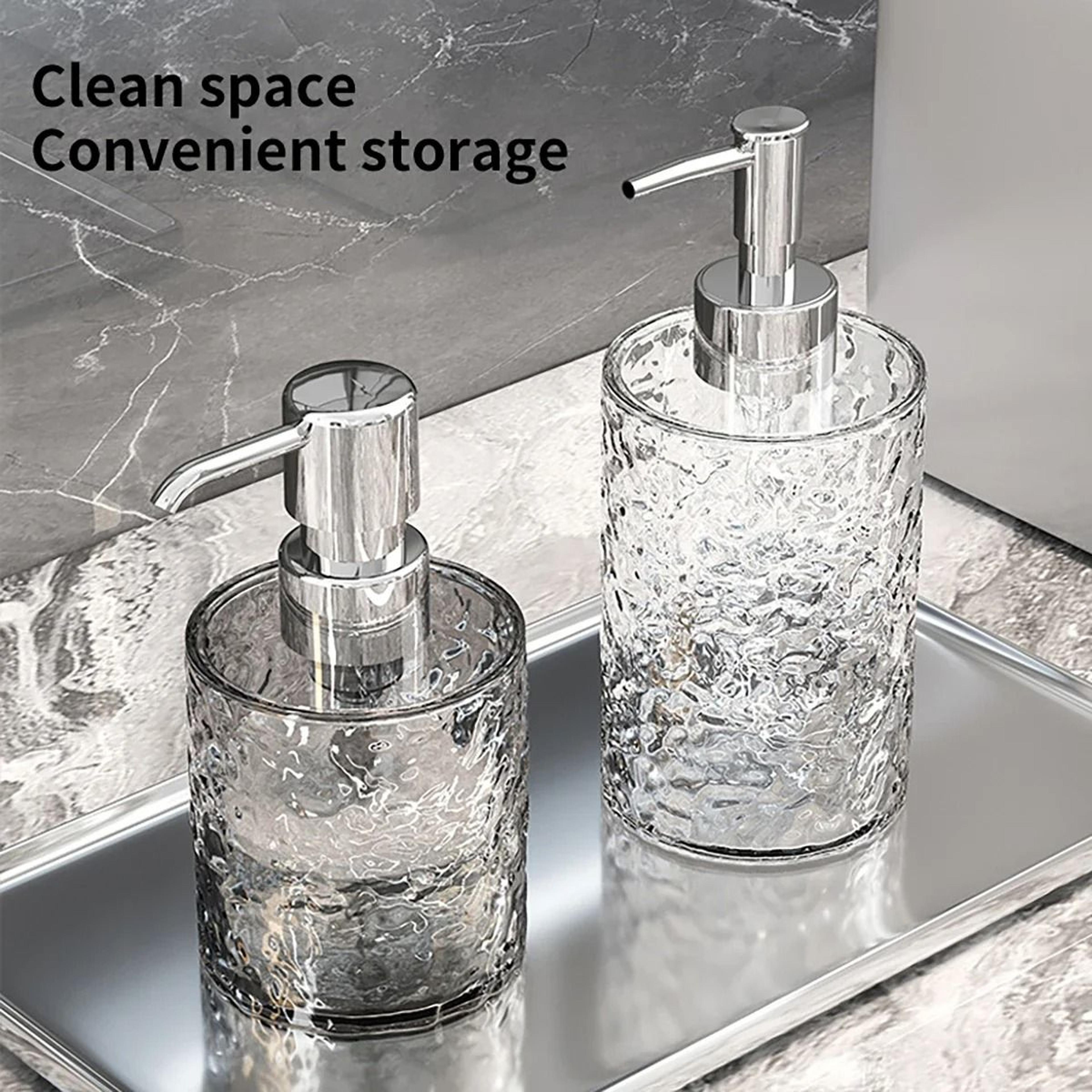 luxurious abs soap dispenser refillable press liquid dispenser for kitchen and bathroom
