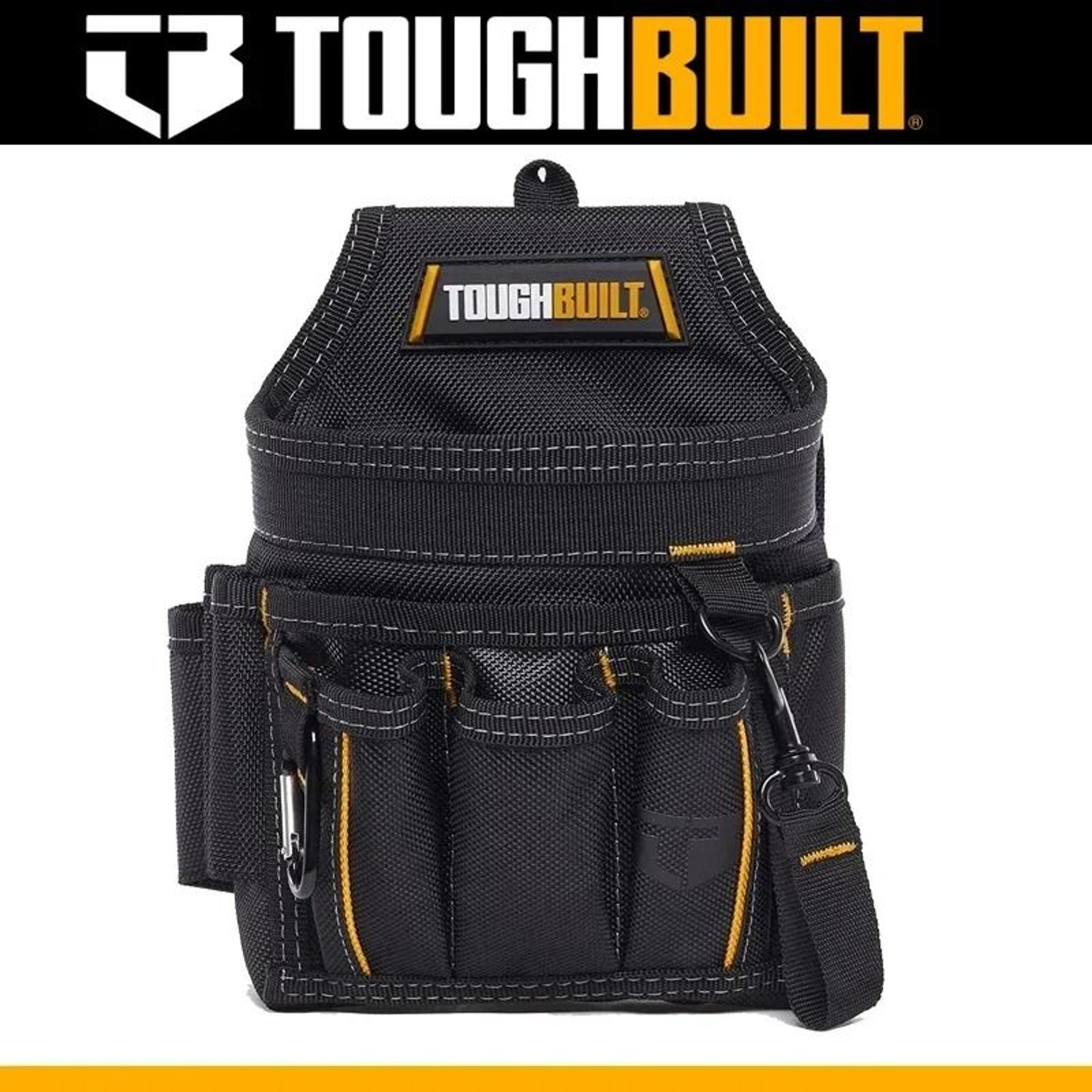 toughbuilt tb229 electrician pouch wear resistant portable tool bag with padded waist belt and shoulder strap