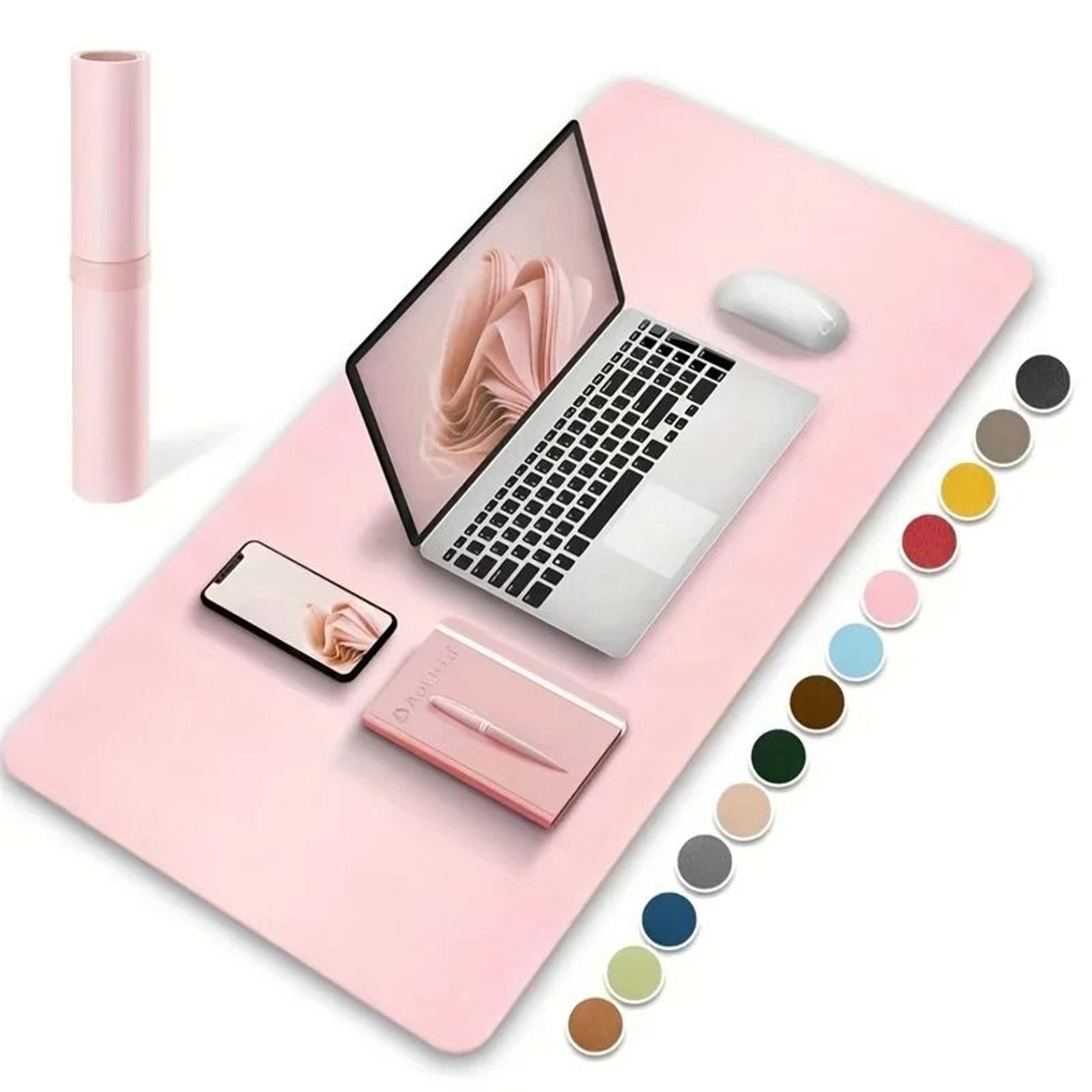 large pu leather desk protector mat waterproof mouse pad for office and gaming