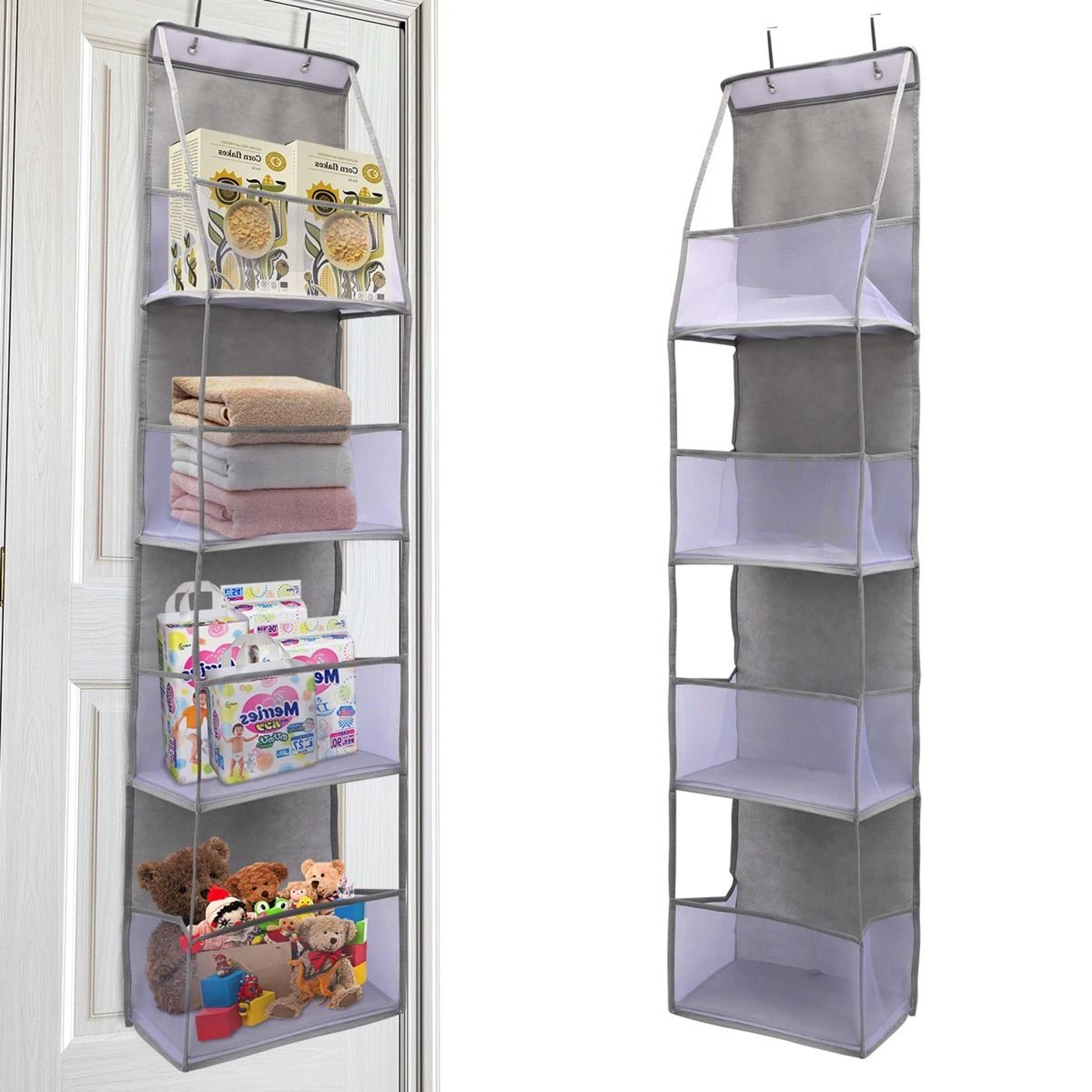 over the door hanging organizer 4 layer or 6 layer storage bag for cosmetics bathroom closet