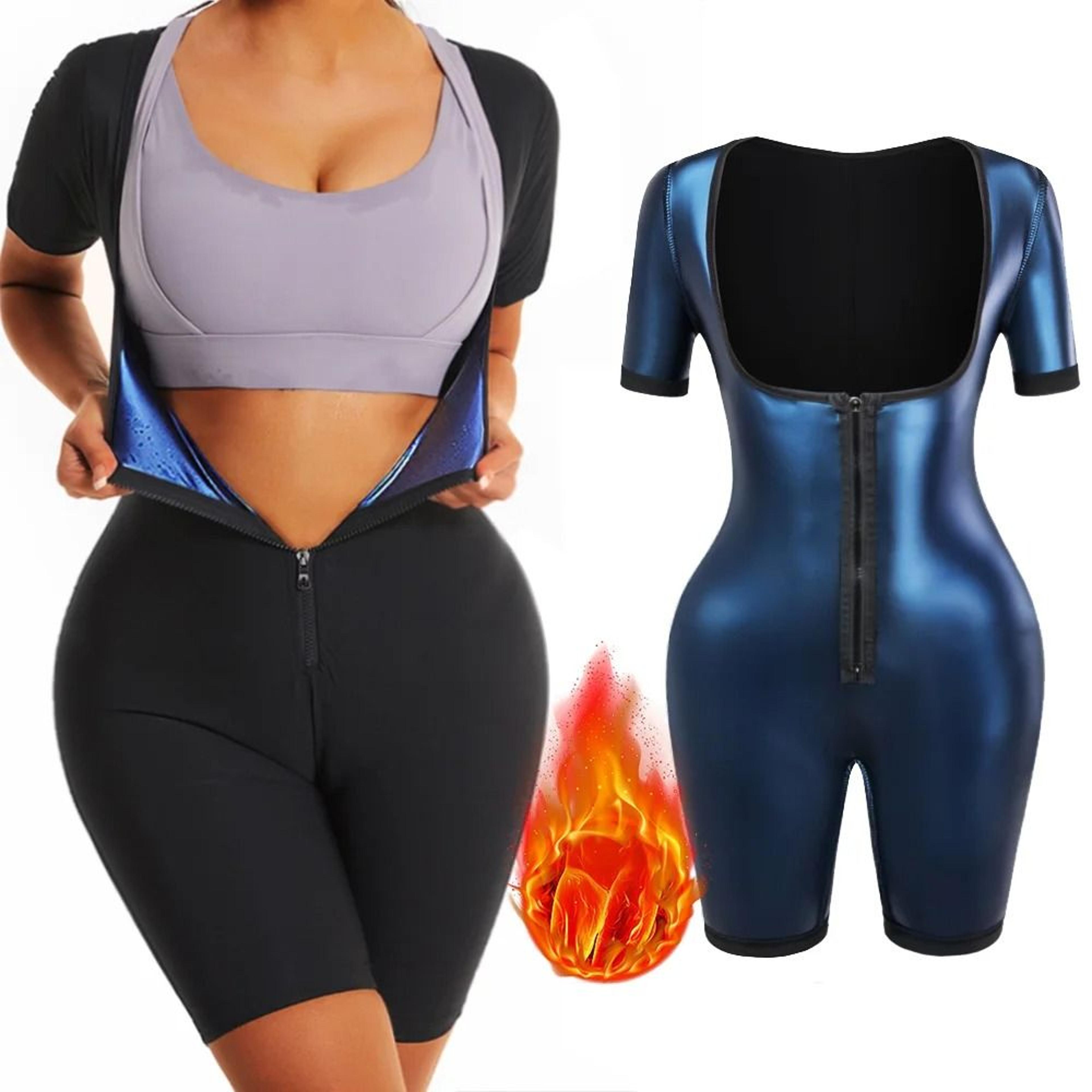 women sauna suit slimming thermal waist trainer fat burning shaper bodysuit