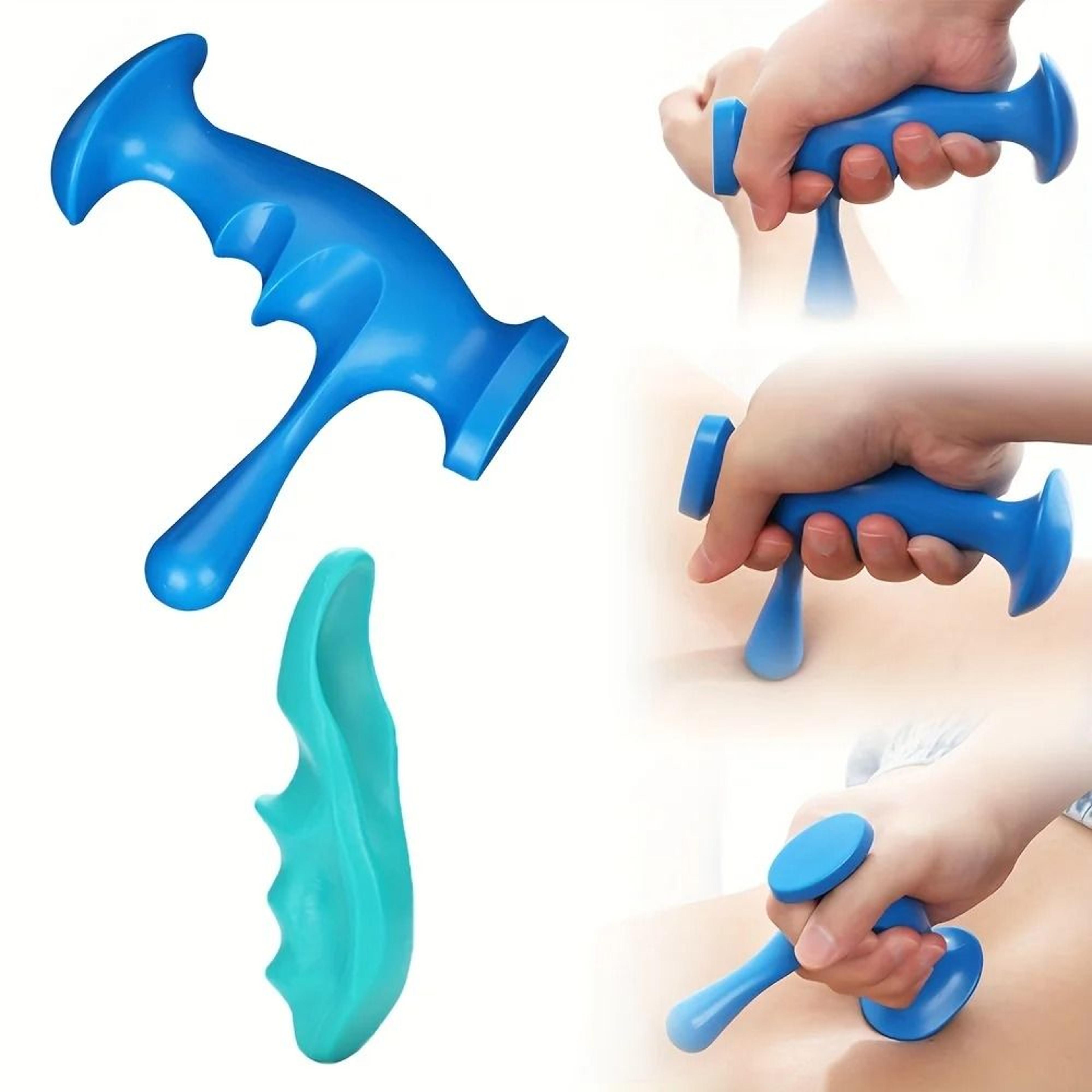 t shaped manual massager trigger point thumb finger pressure muscle relax tool