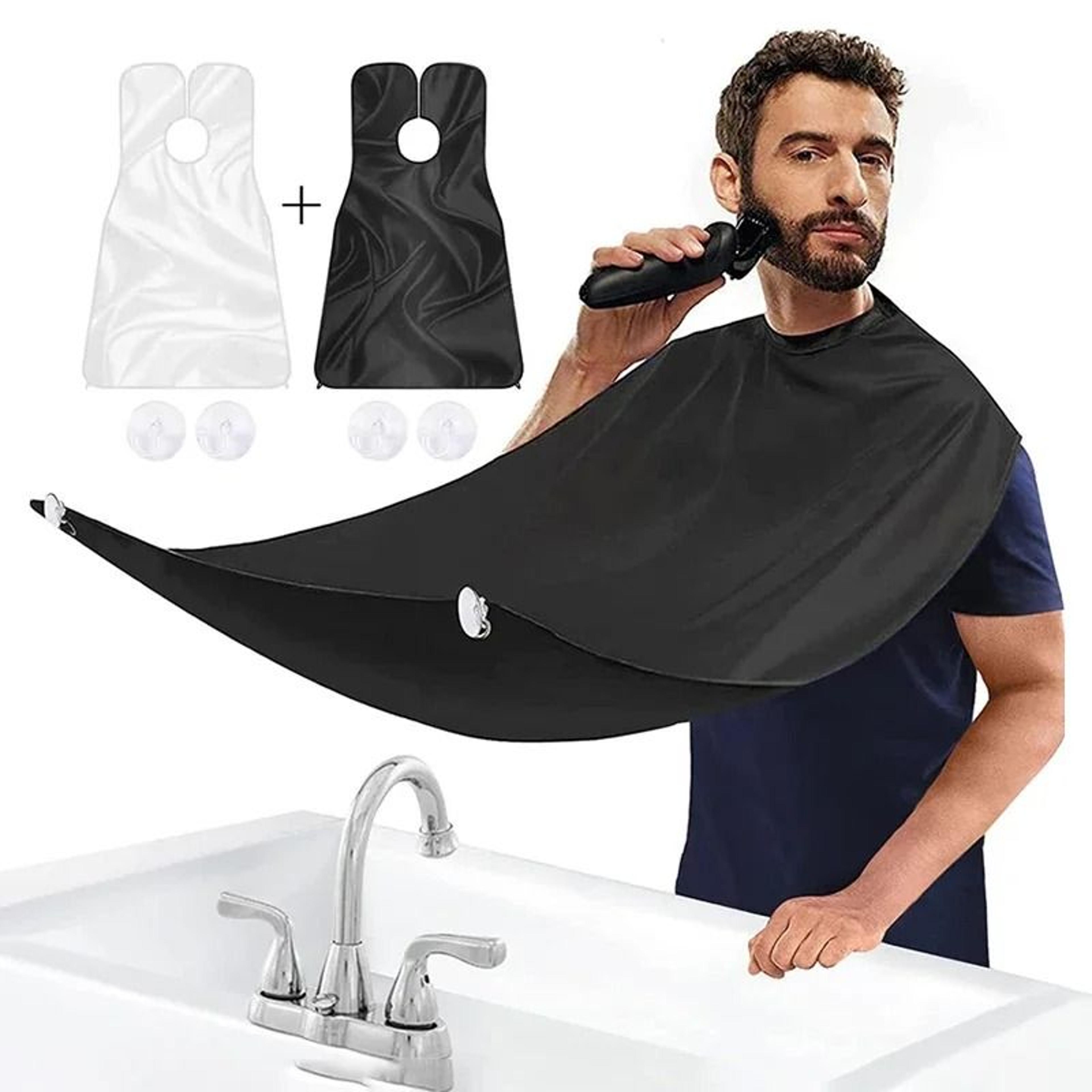 mens shave beard collector non stick beard shaving cape with strong suction cup