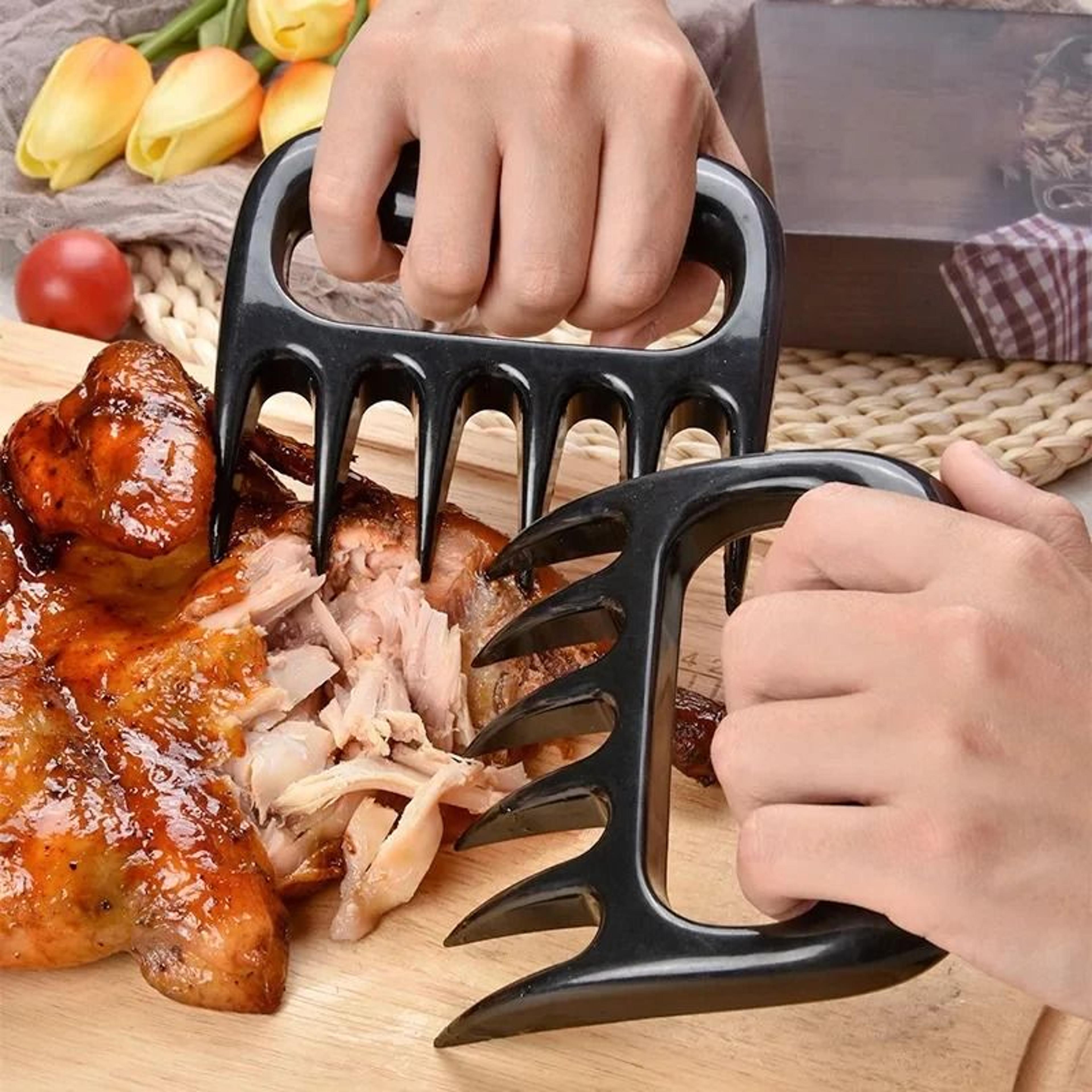 2 piece bear claw meat separator shredder fork for bbq and kitchen