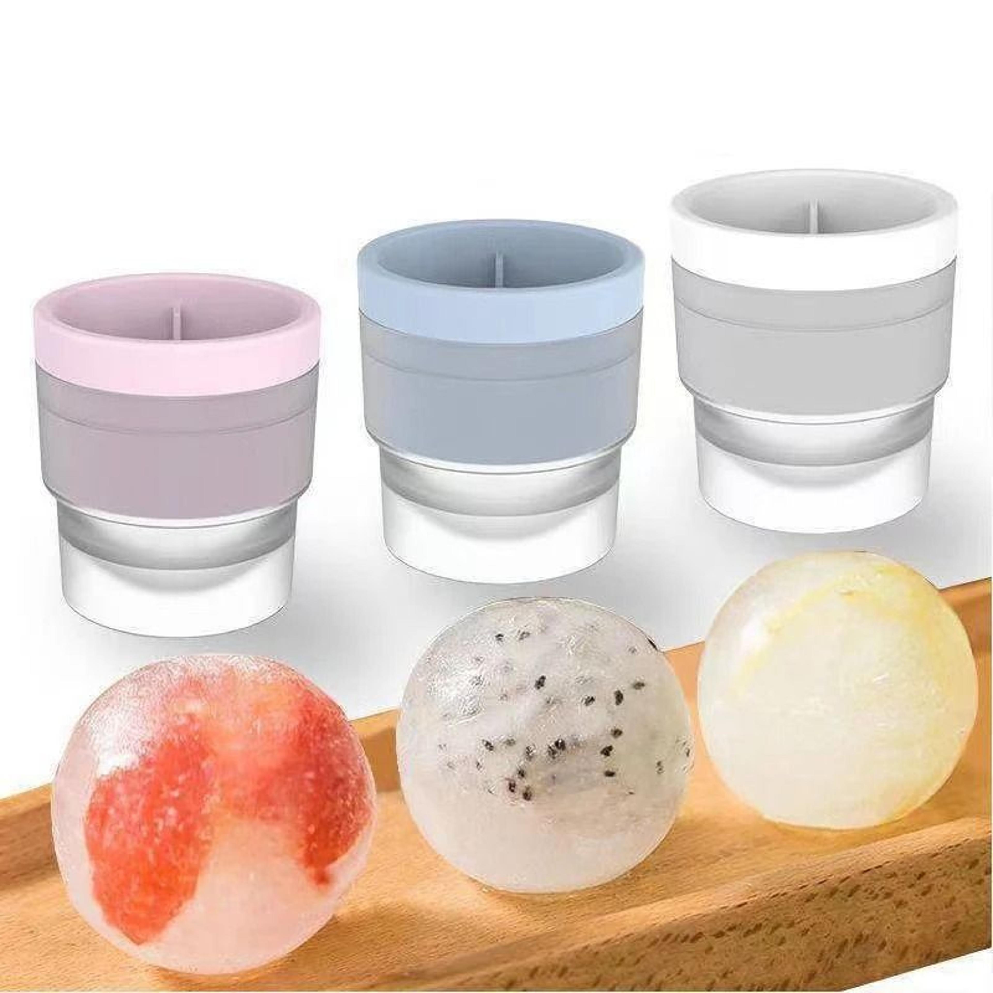 silicone round ice mold maker for whiskey and cocktails