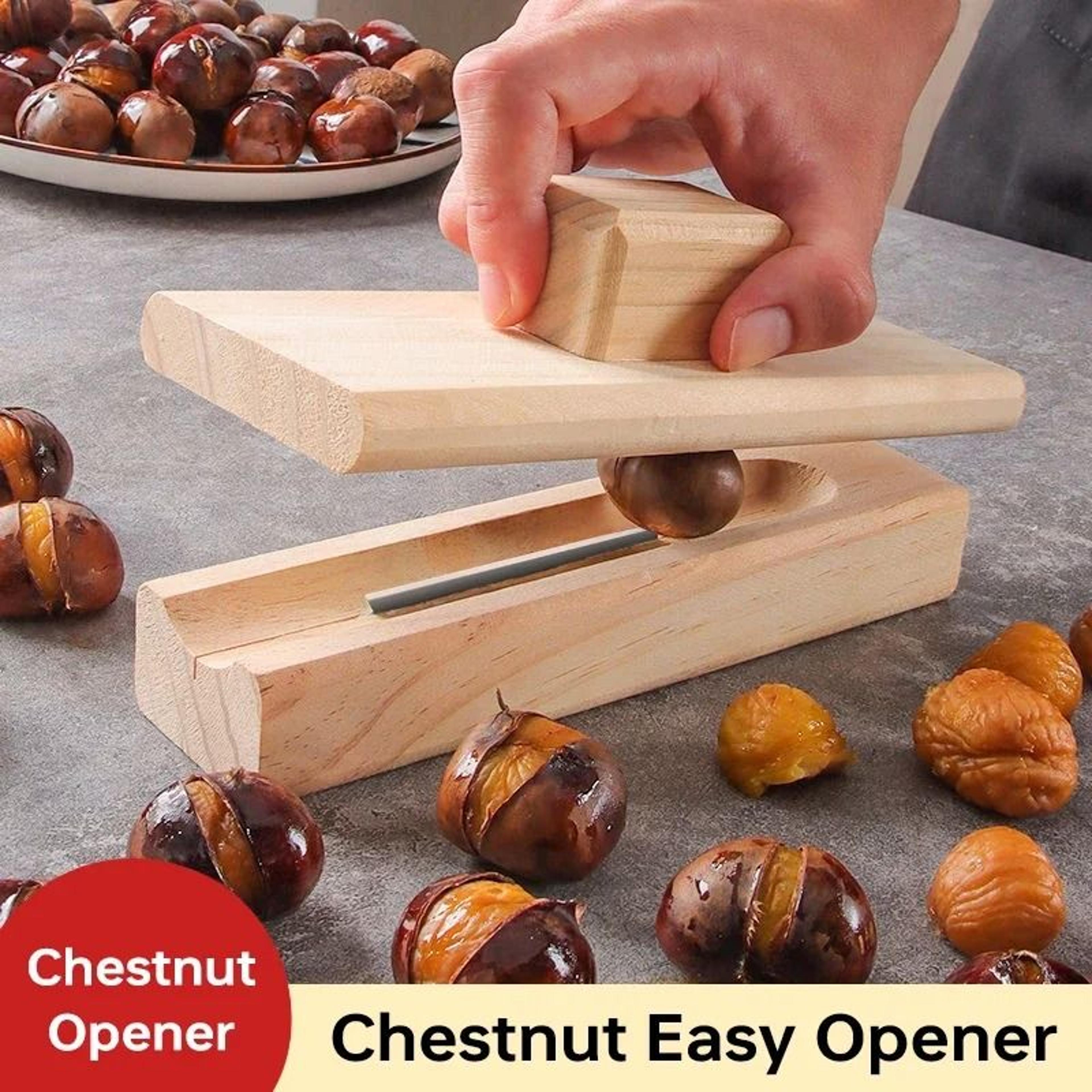 manual wooden chestnut opener heavy duty walnut pliers nut cracker tool