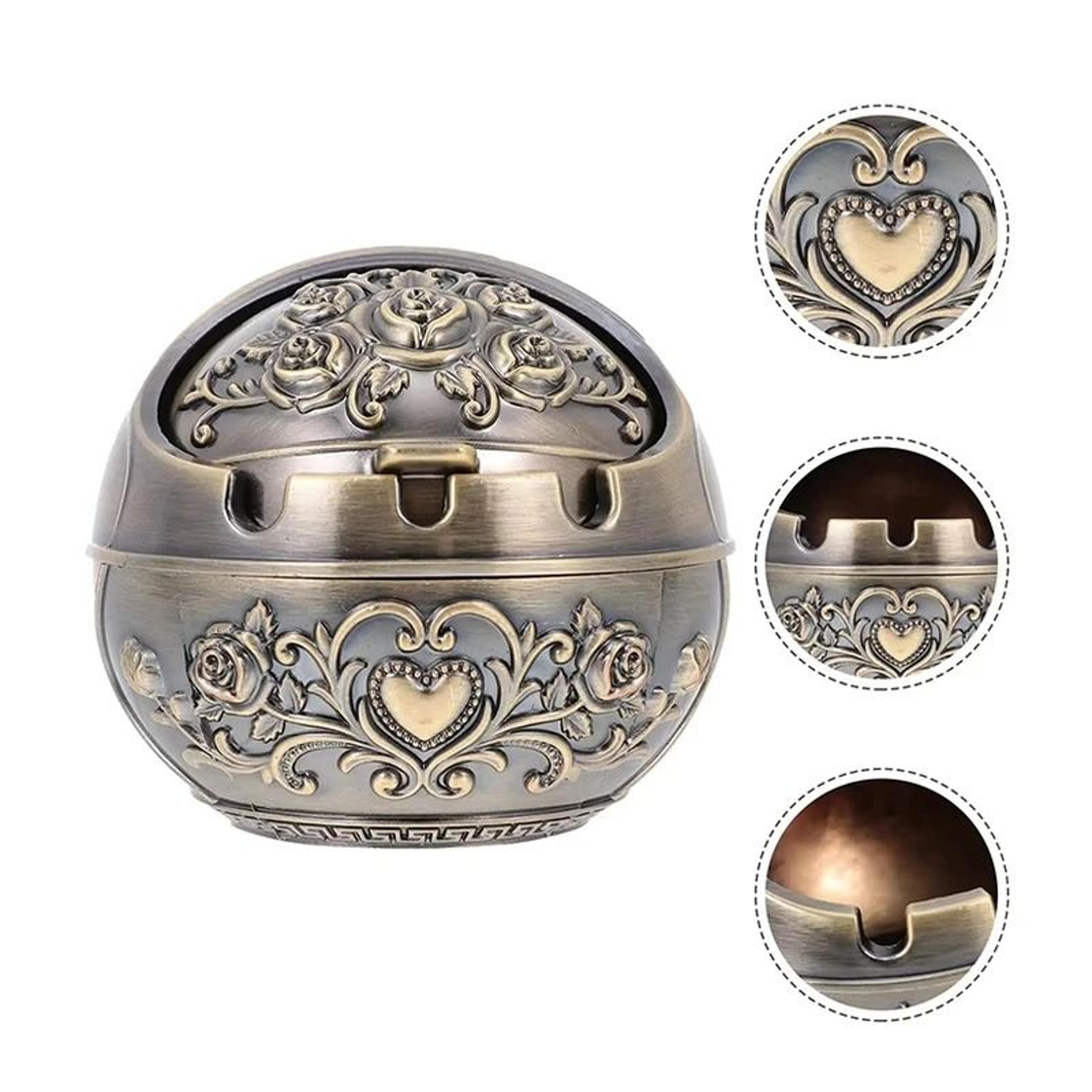 personalized ashtray with lid windproof tabletop decor