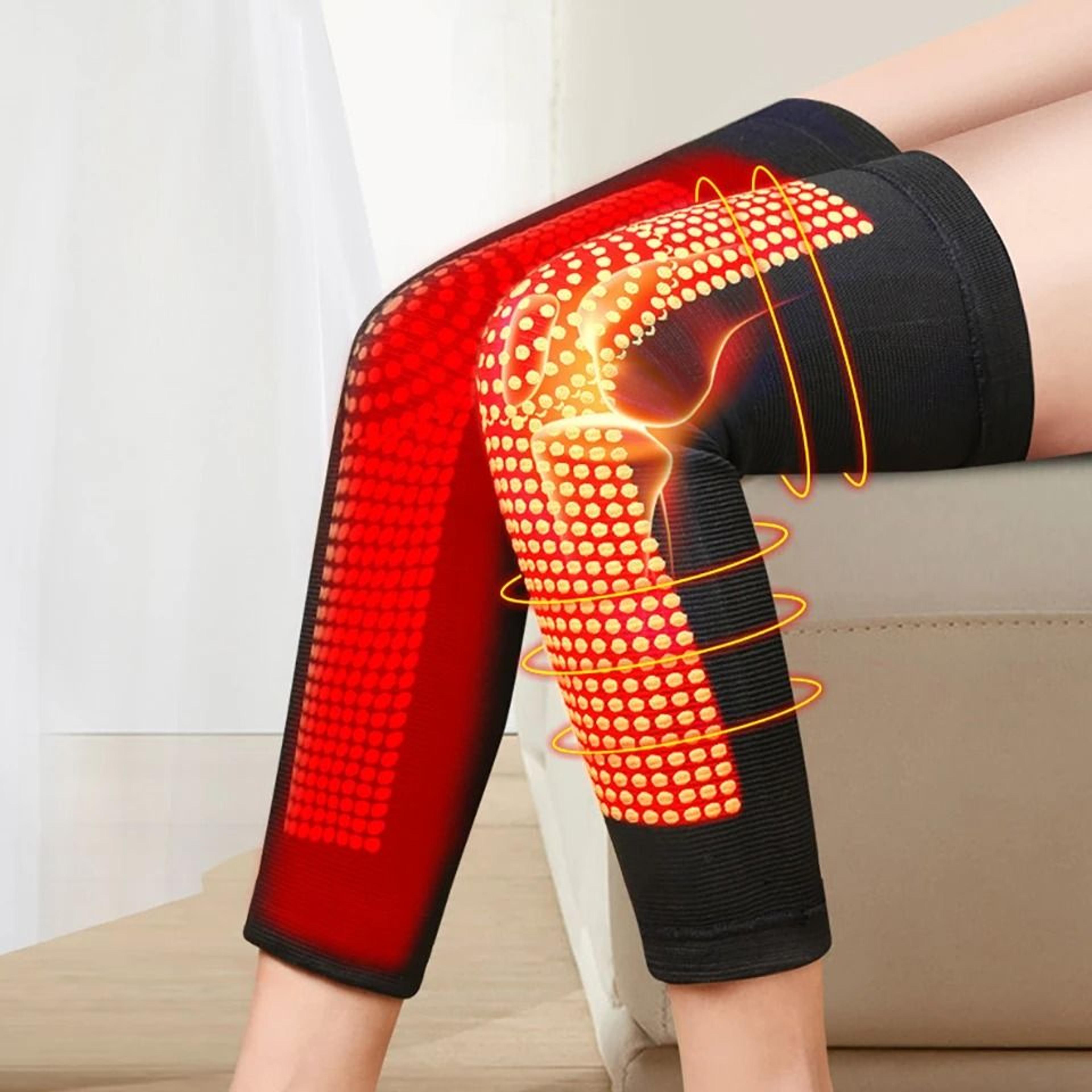 adjustable self heating knee and elbow support strap